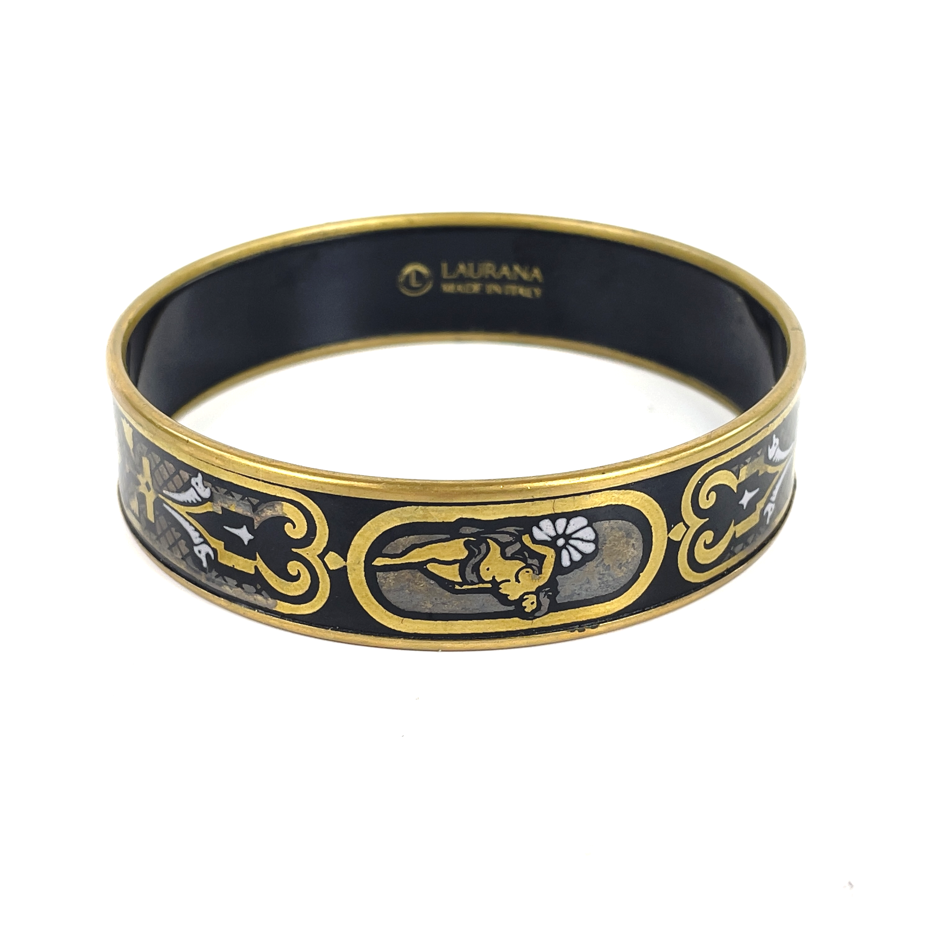 ARMRING, Laurana, Italien. Emaljerad mässing.