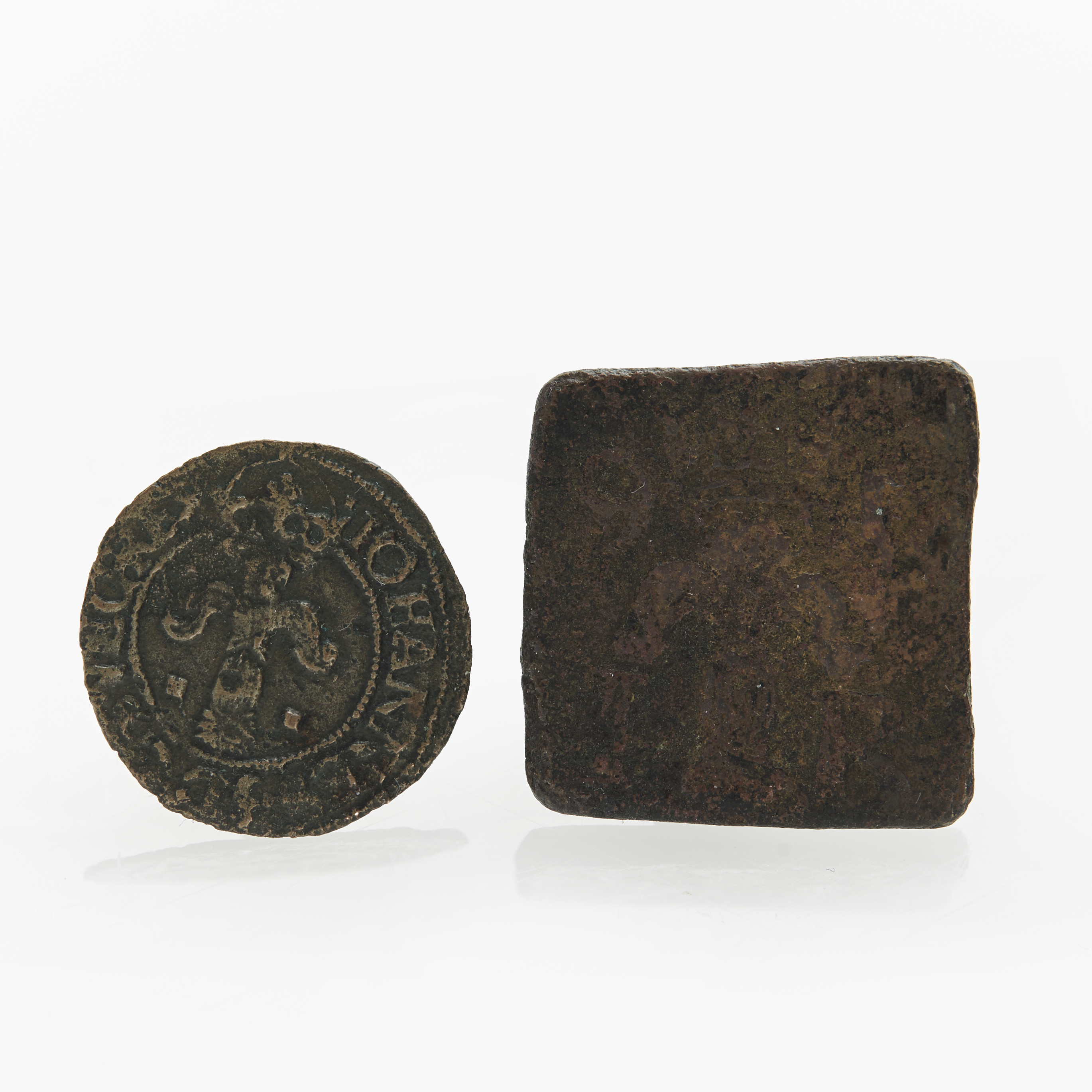 JOHAN III (1568-1592), 2 st, 1 mark / 8 öre (klipping) 1591 - 1 fyrk / 1/4 öre 1592.