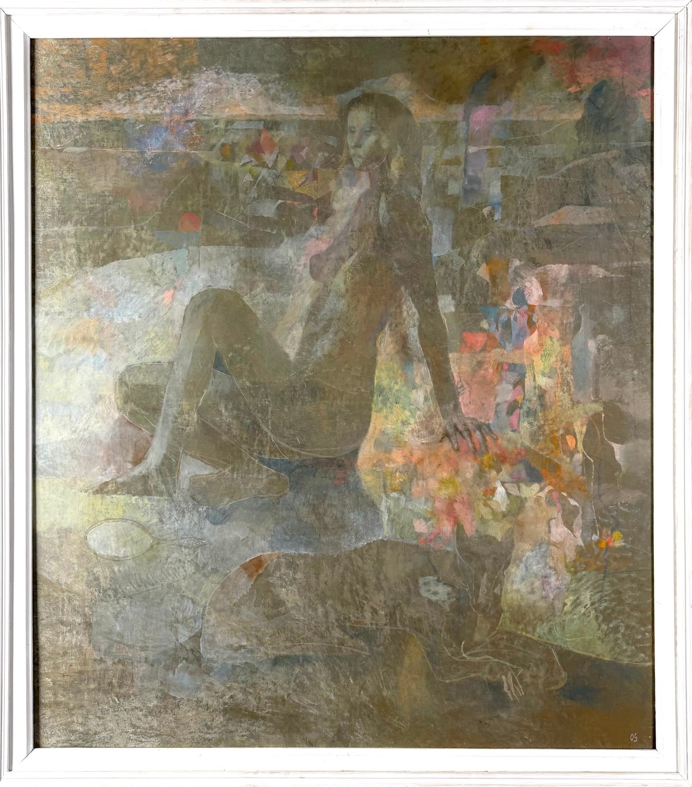 OCTAV GRIGORESCU (RUMÄNIEN, 1933-1987). "Nud in peisaj" / "Naket i landskap", olja på duk, monogramsignerad, a tergo betitlad, signerad och daterad 1984.