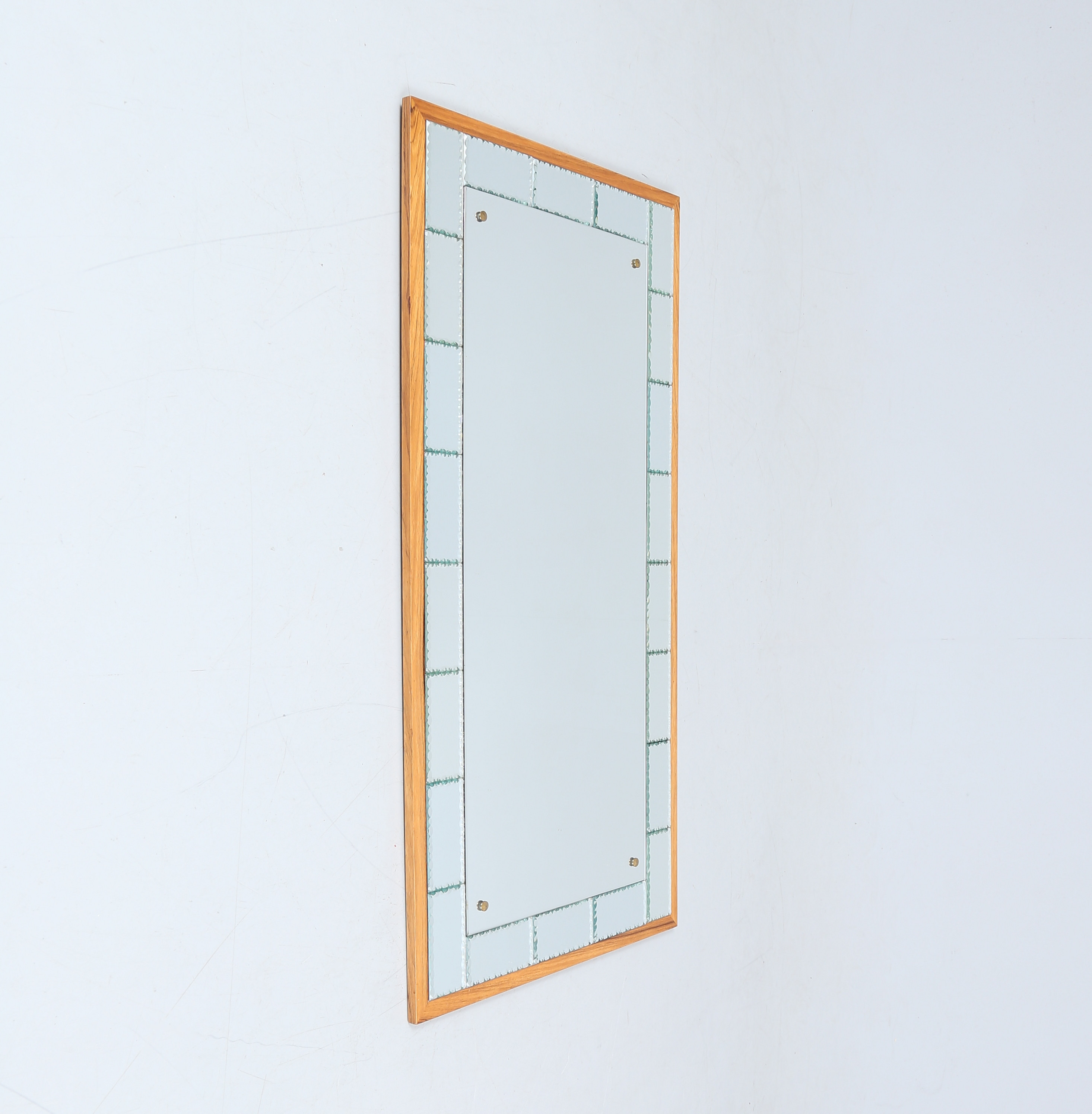 SPEGEL, Glas & Trä, Hovmanstorp, Mid Century Modern.