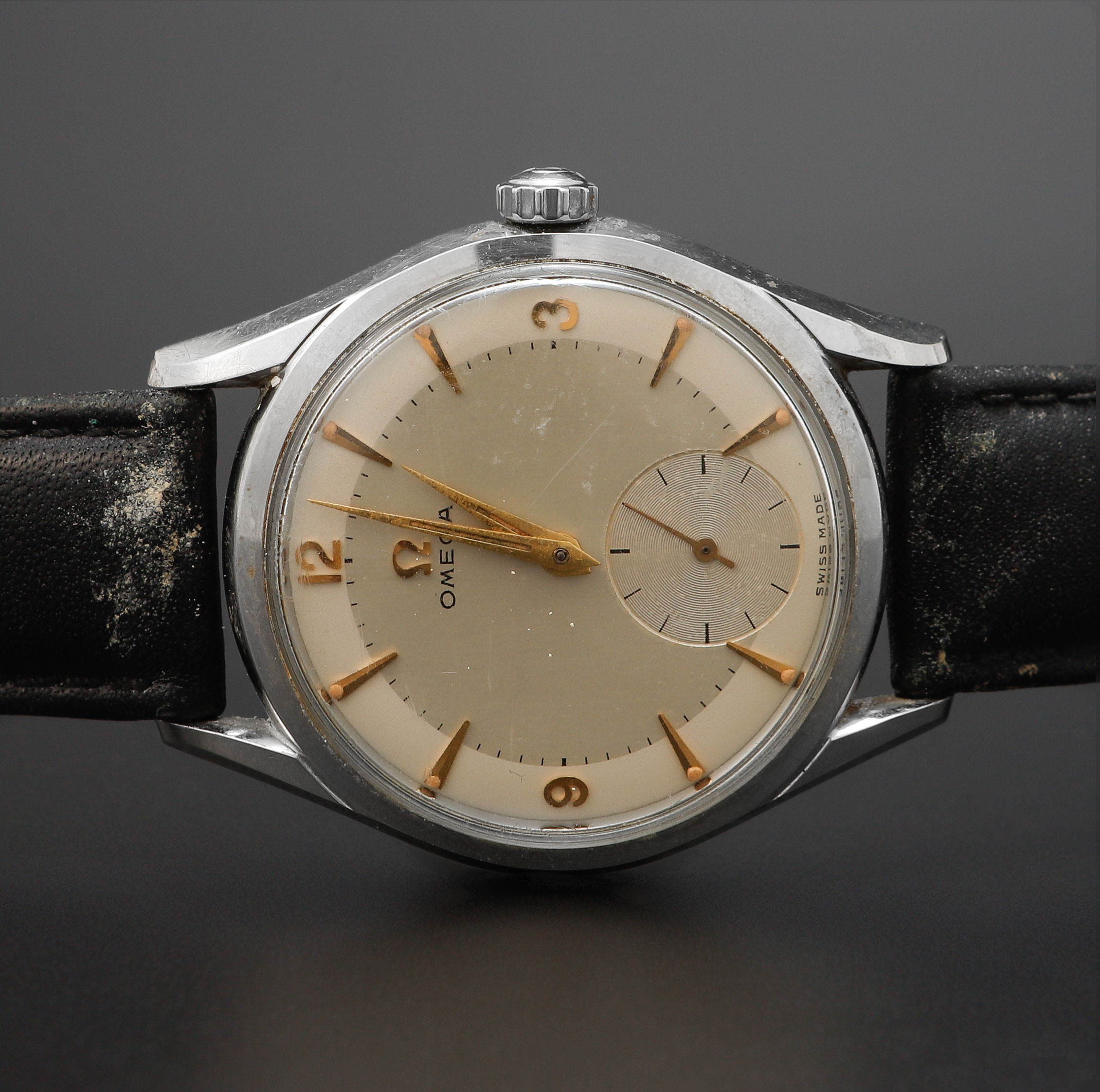 ARMBANDSUR, Omega, stål, manuell, ca 1954.