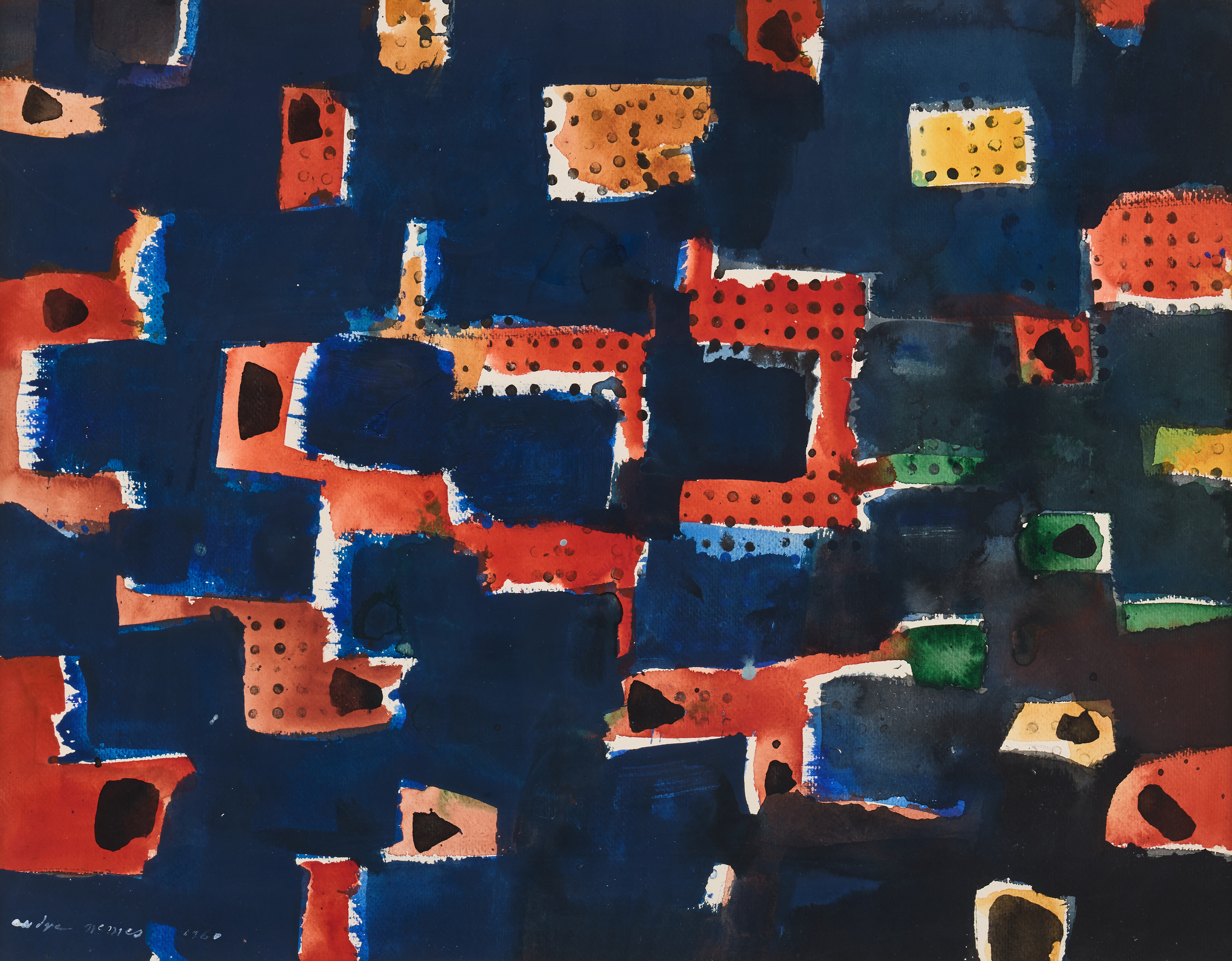 ENDRE NEMES. "Rött och blått".