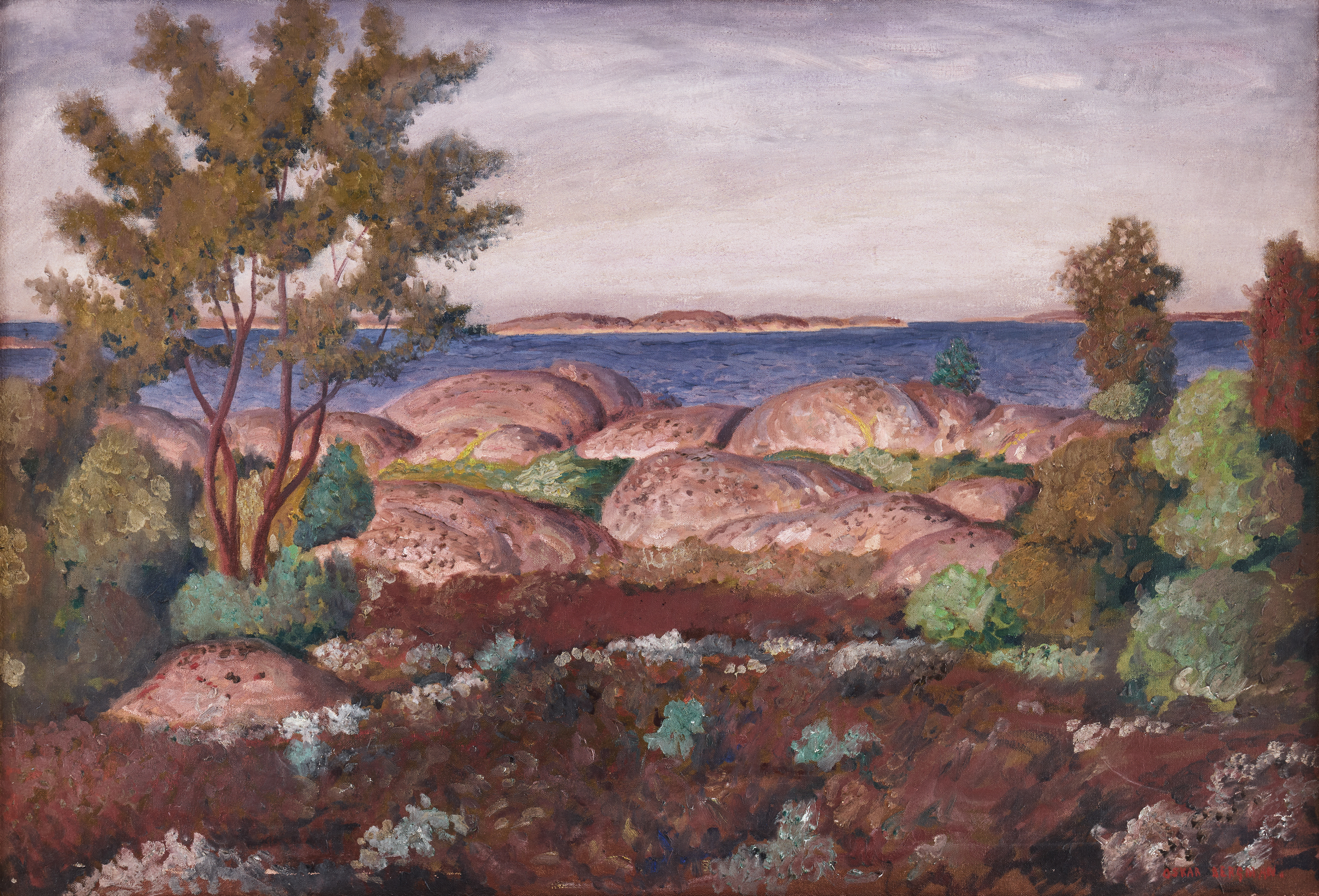 OSKAR BERGMAN. Kustlandskap.