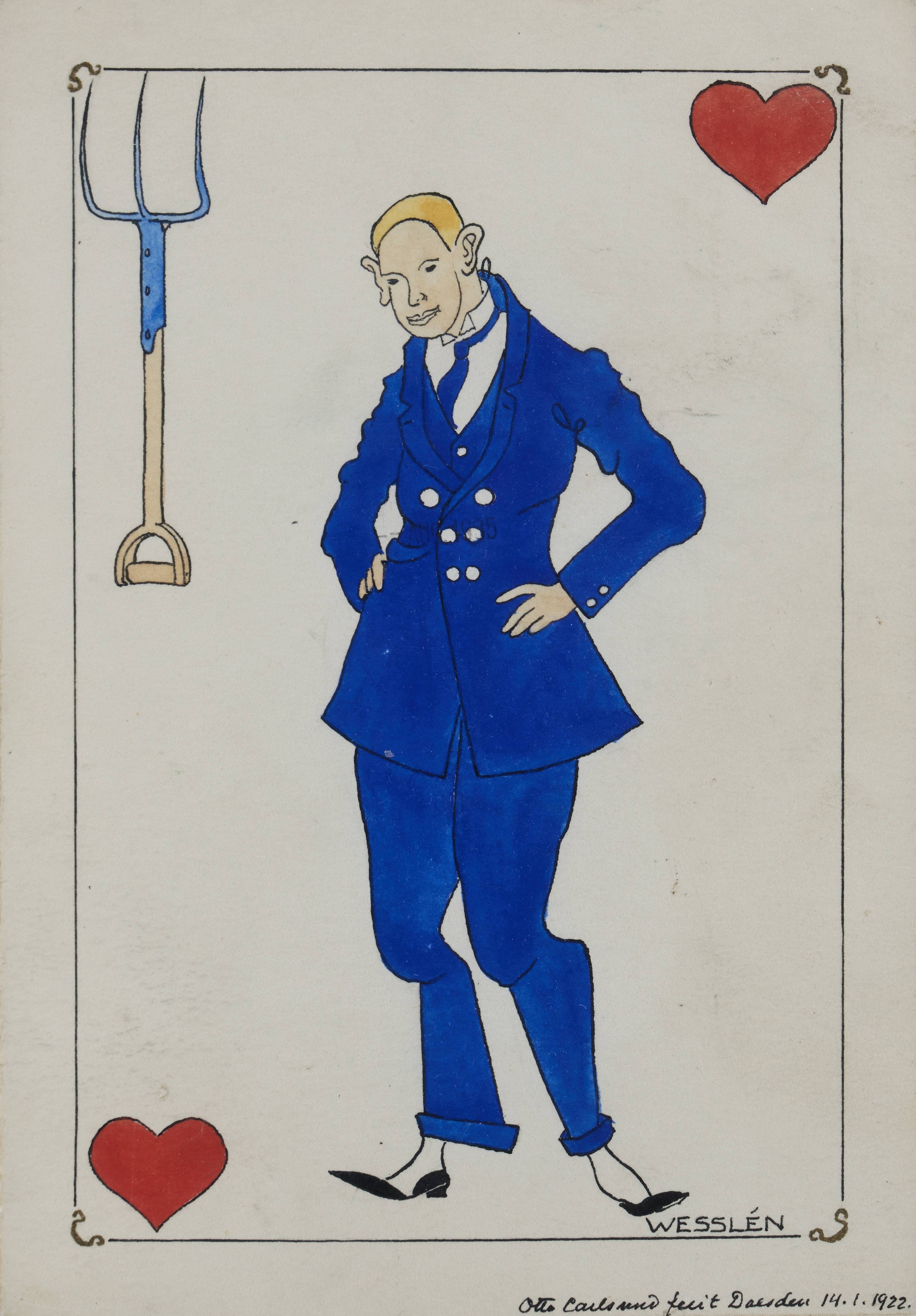 OTTO G. CARLSUND. "Dresdens spektrum: Hjärter Knekt".