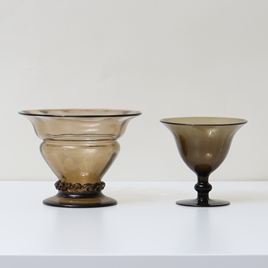 GLAS 2 DELAR, Sandviks/Orrefors glasbruk, Edward hald & Simon gate.