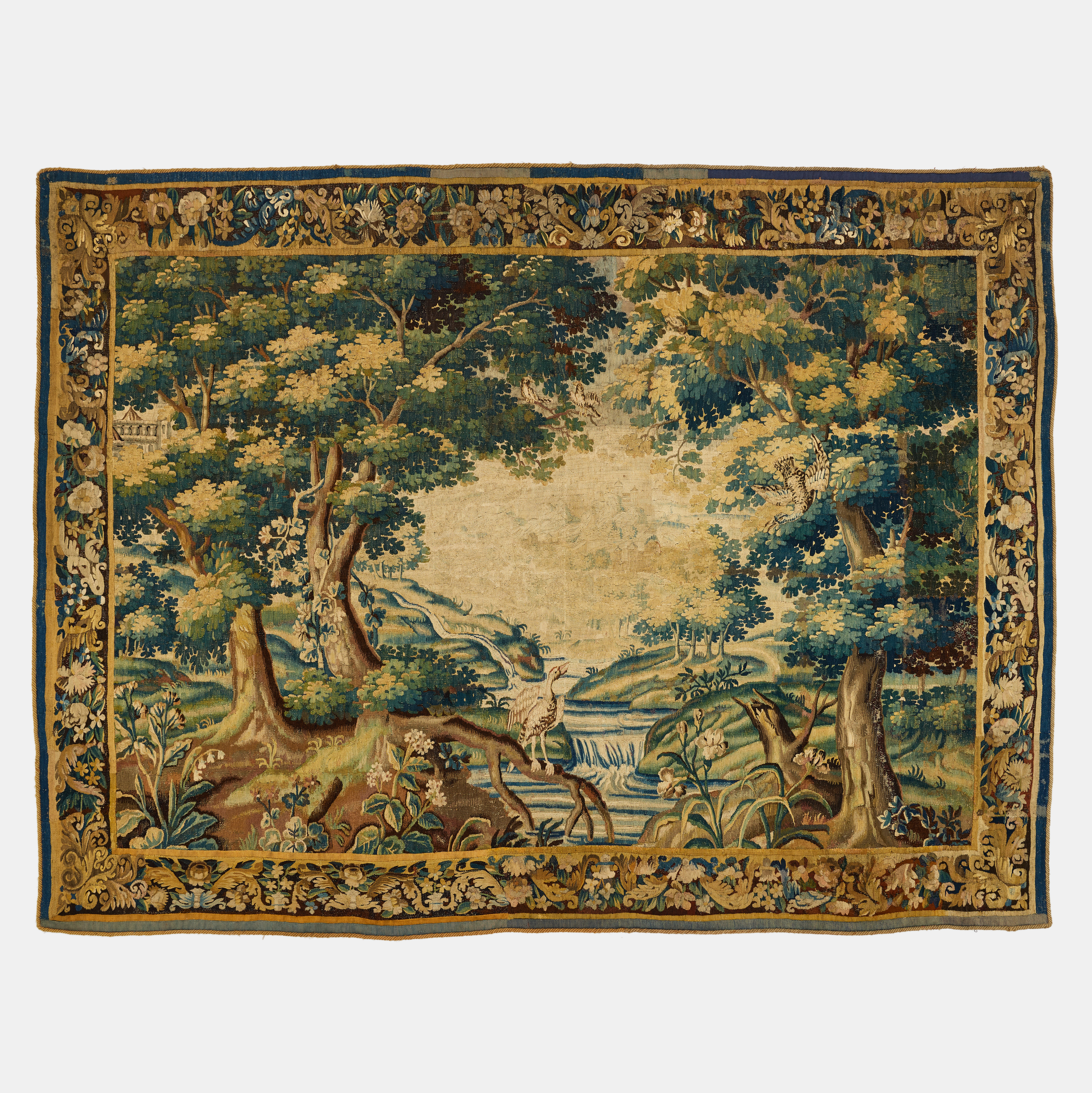 Vävd tapet, "Verdure", Flandern omkring 1700, gobelängteknik, ca. 242 x 322 cm.