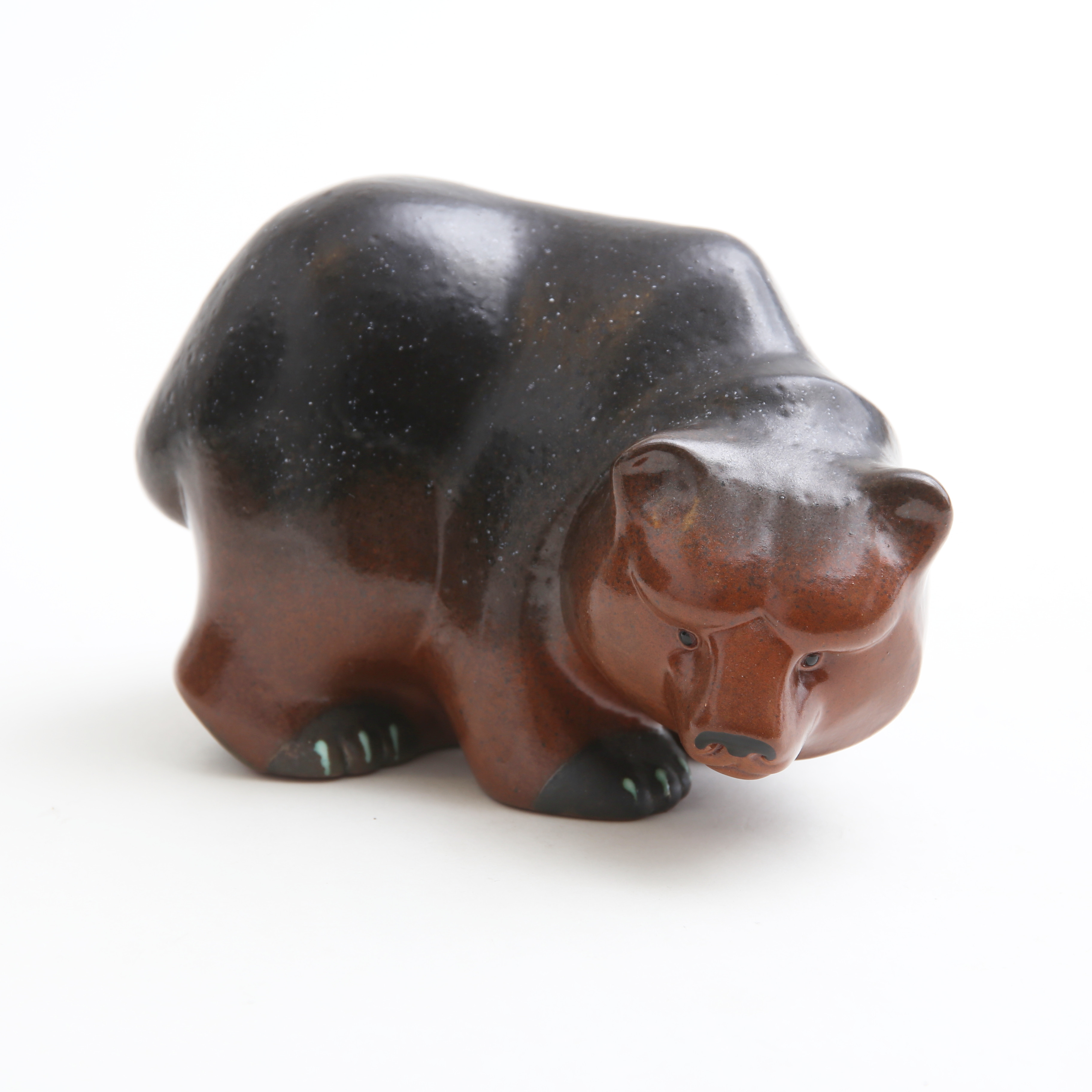 THOMAS HELLSTRÖM. Figurin, björn, lergods, Nittsjö.