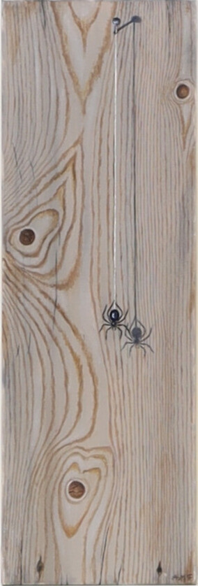 ANN-MARIE FORSMARK. Fasad med spindel, olja på duk. Monogramsignerad.