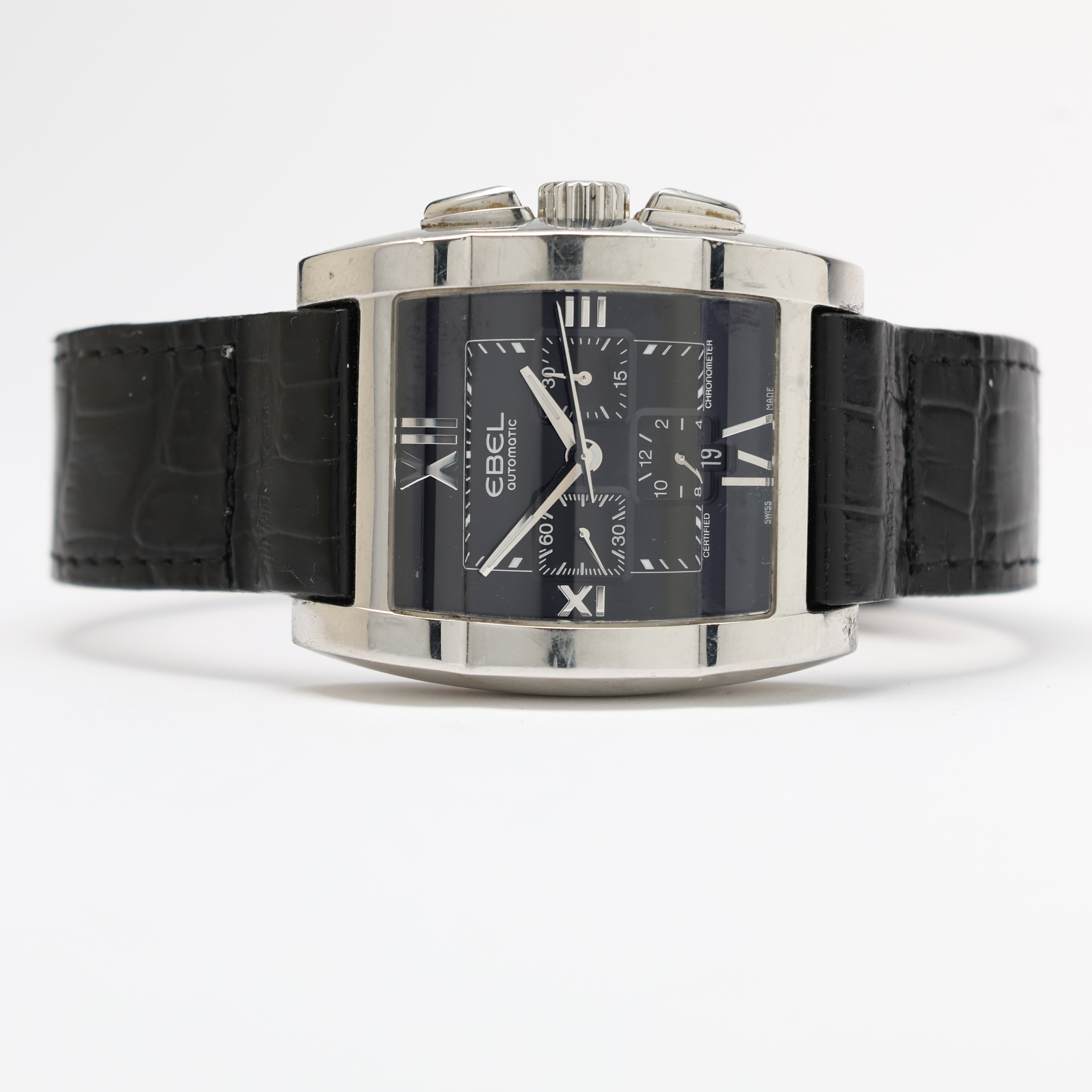 EBEL, Tarawa, stål, armbandsur, kronografmed minuträknare, 41x39 (50) mm, 2000-tal.