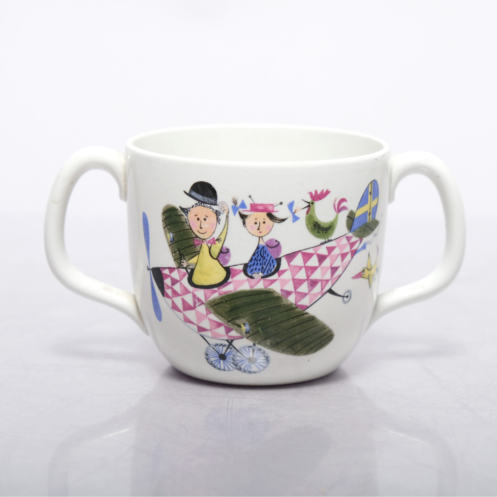 STIG LINDBERG. Kaffekopp, "Krakel Spektakel", Flintgods, Gustavsberg.