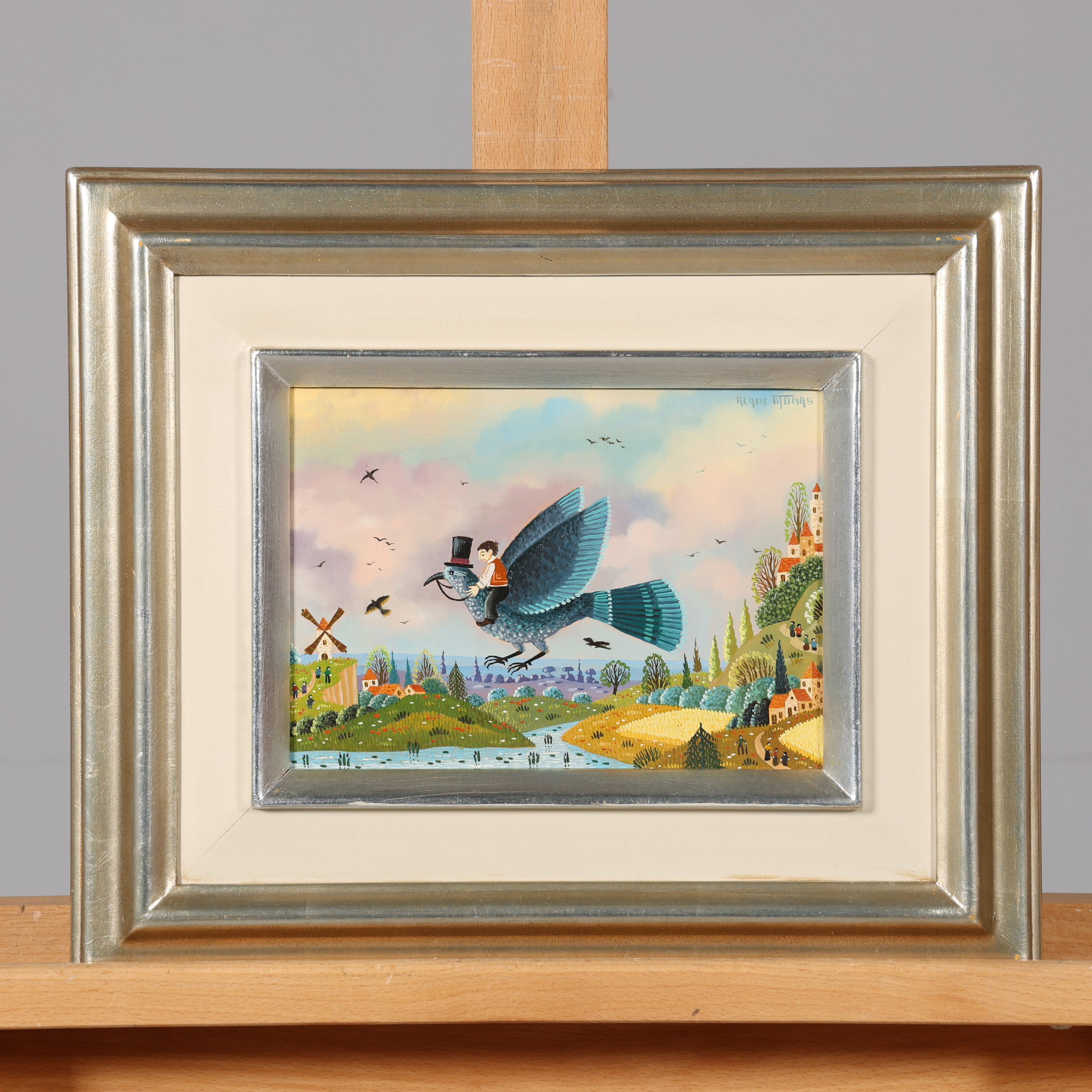 ALAIN THOMAS. OLJA PÅ PANNÅ, signerad.