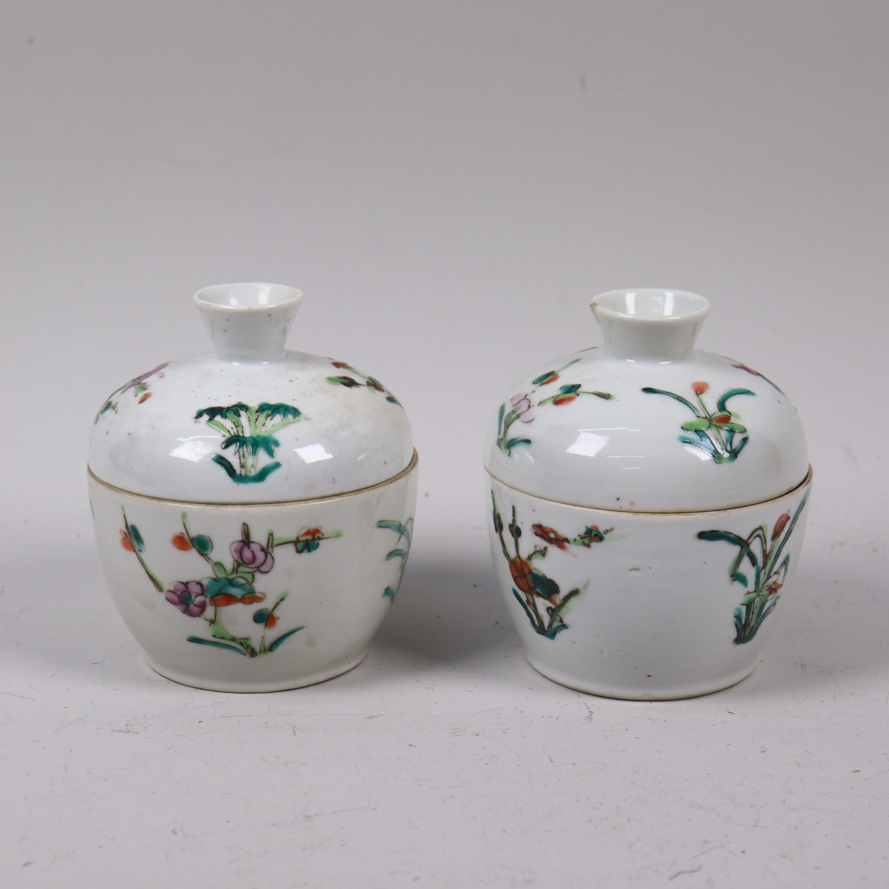 LOCKSKÅLAR, Kina, 1800/1900-tal, 2 st.