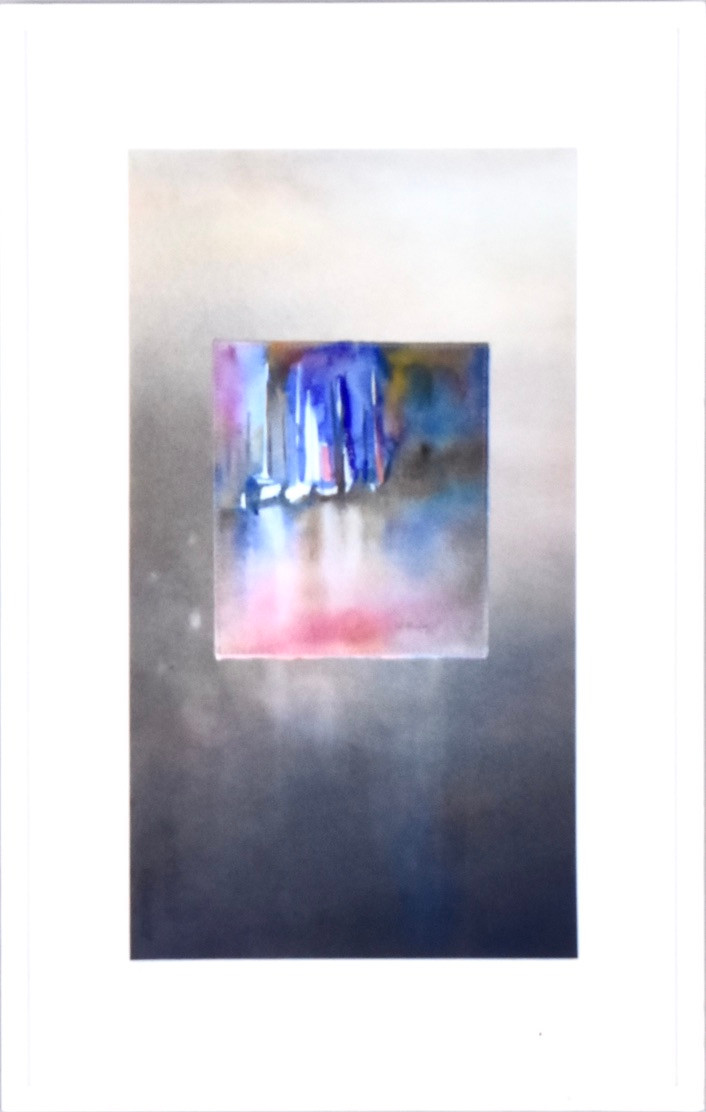 MONICA ANDOFF. Akvarell med collage.