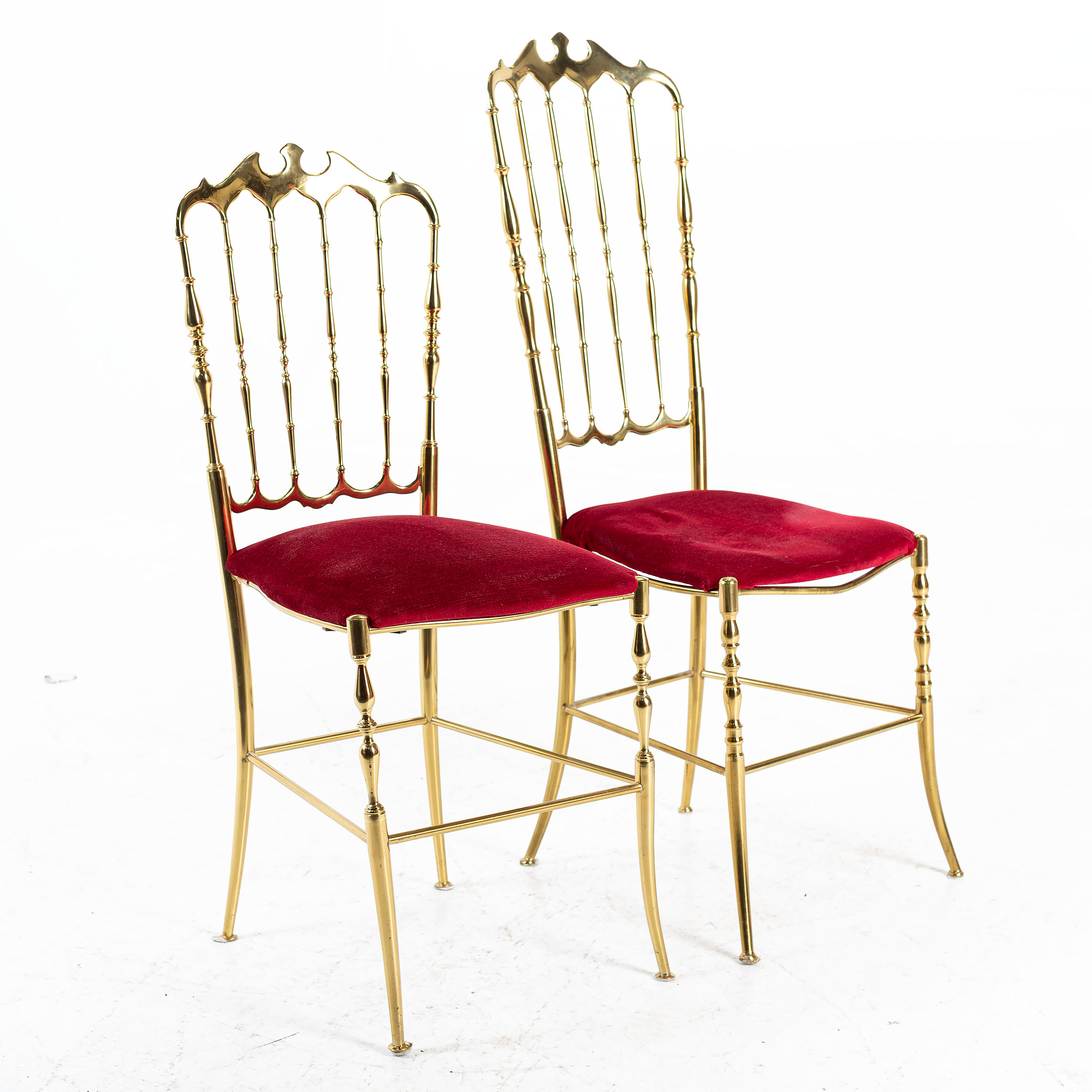 STOLAR, 1 par, mässing, Chiavari-stil, Italien.