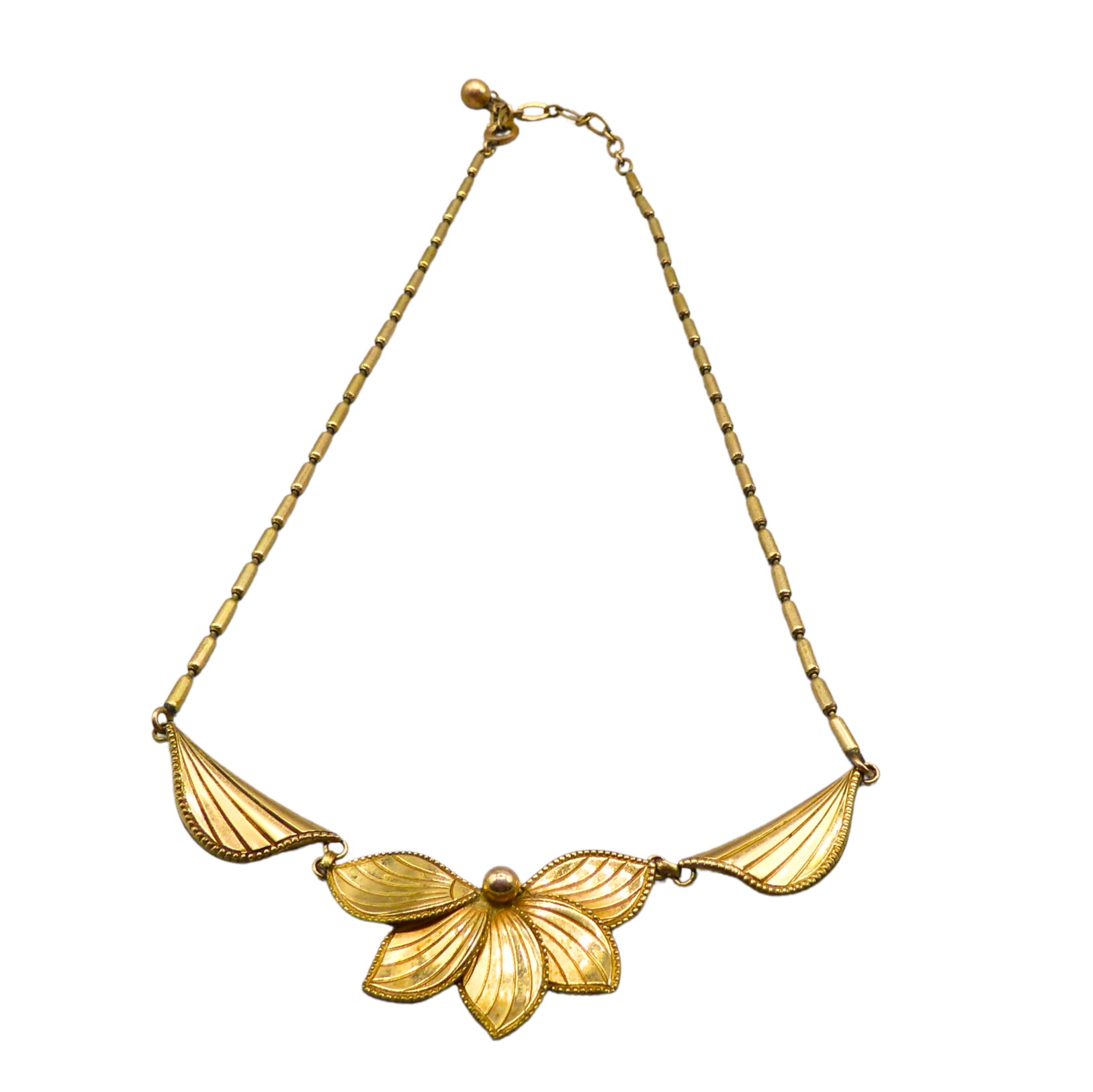 FLORALIA VINTAGE-HALSKETTE MIT ANHÄNGER IM STIL DER 1940ER JAHRE.