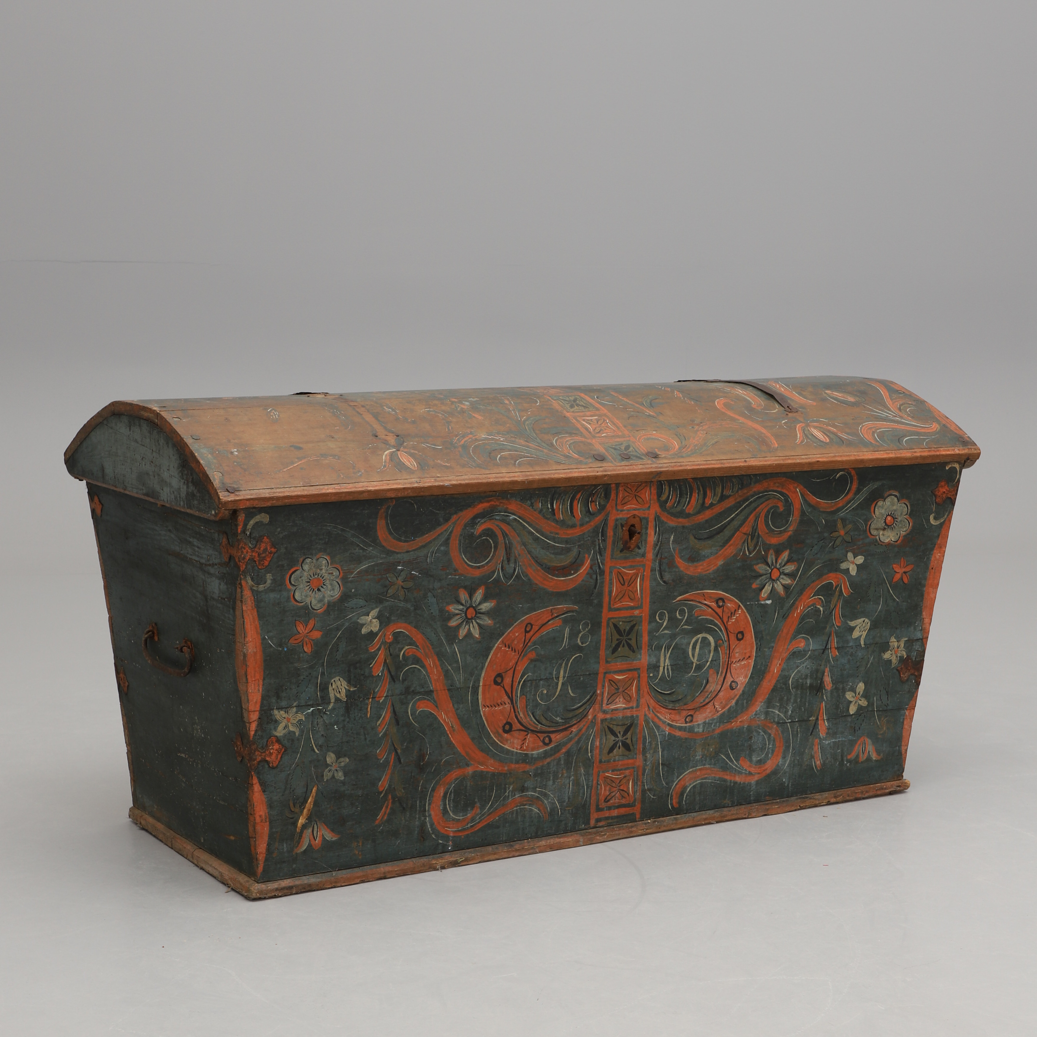 KISTA, allmoge, Skåne, målad datering 1822.