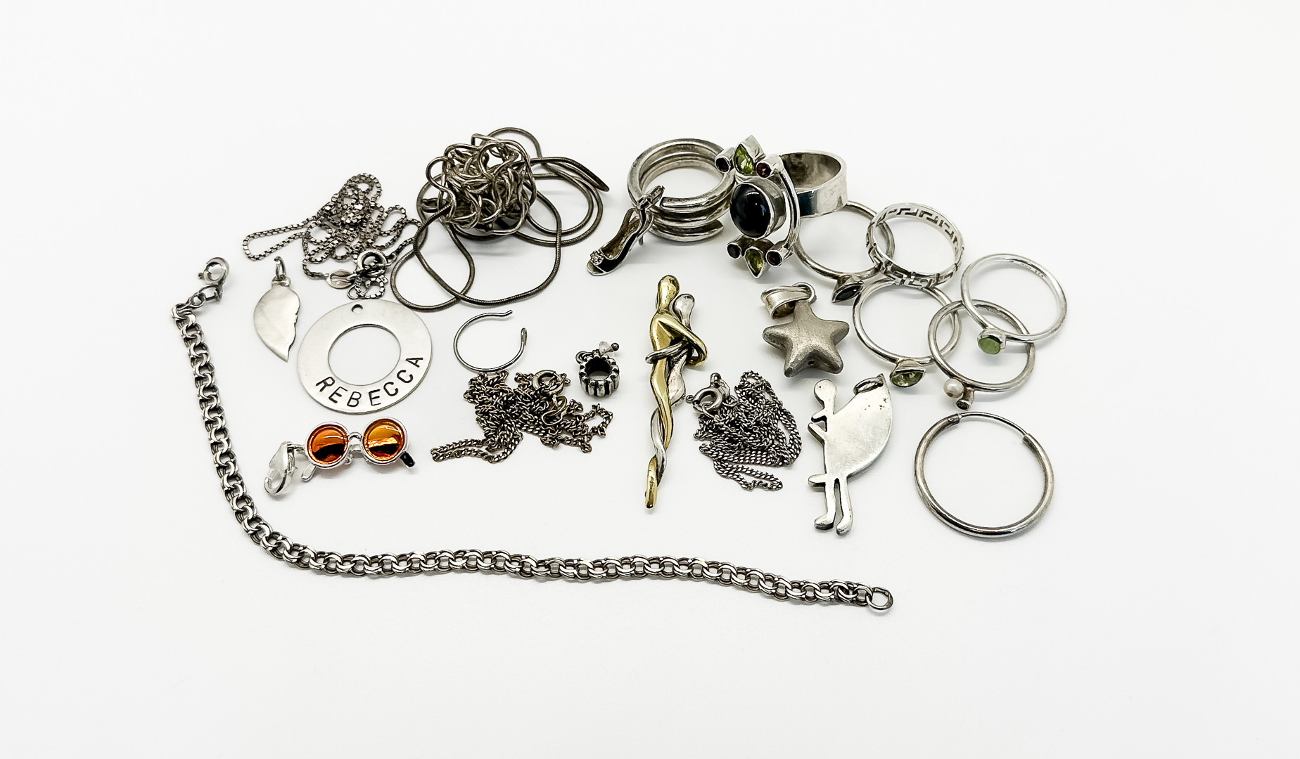 Parti Silversmycken.