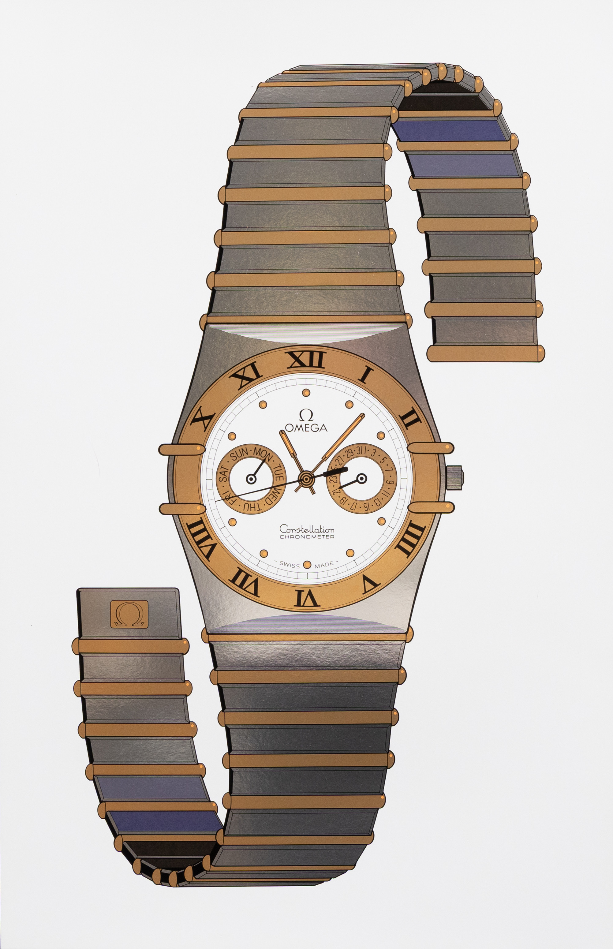 ANDERS ÖSTERLIN. Omega Constellation, follierad serigrafi, osignerad.