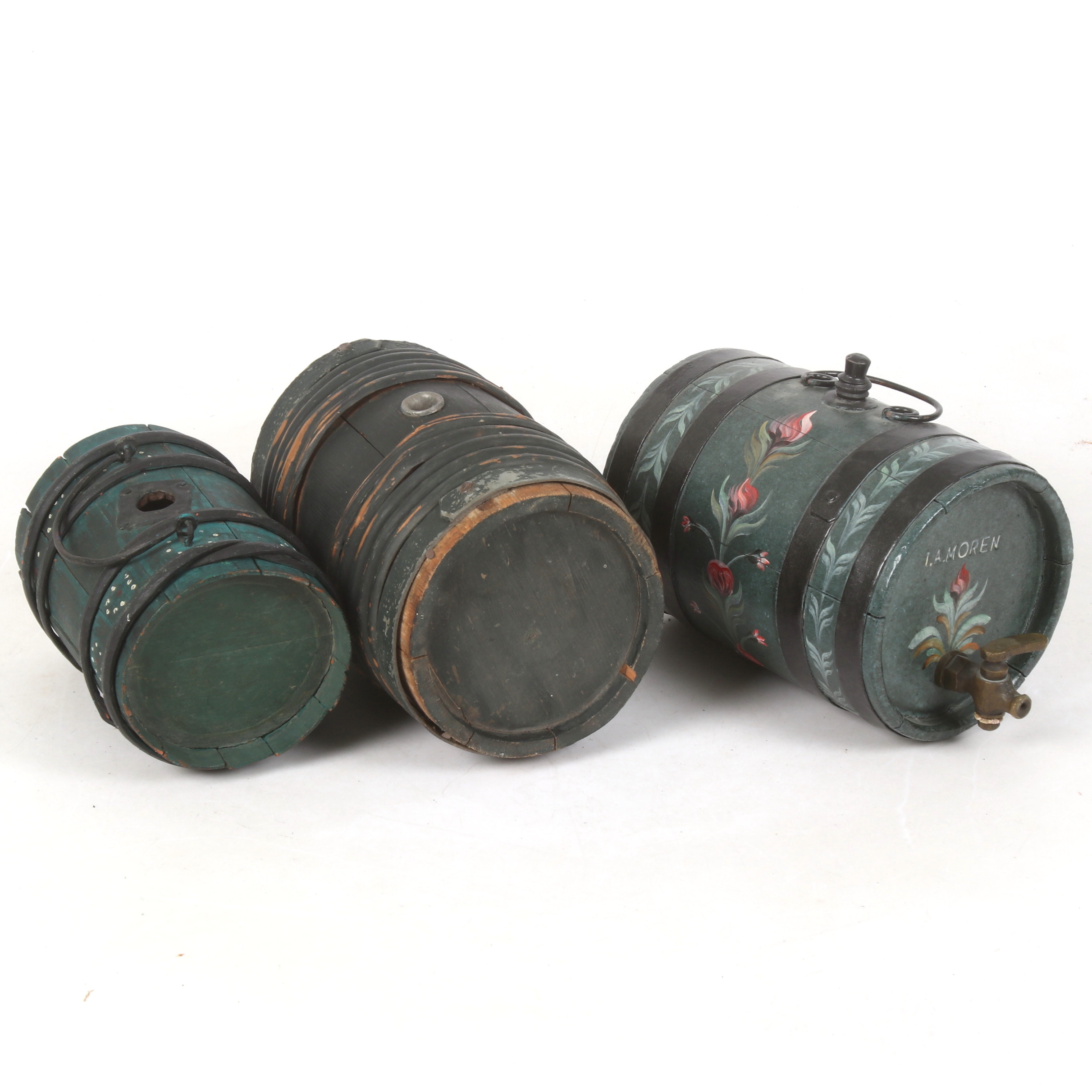 KAGGAR, 3 st, laggteknik, allmoge, 18/1900-tal.