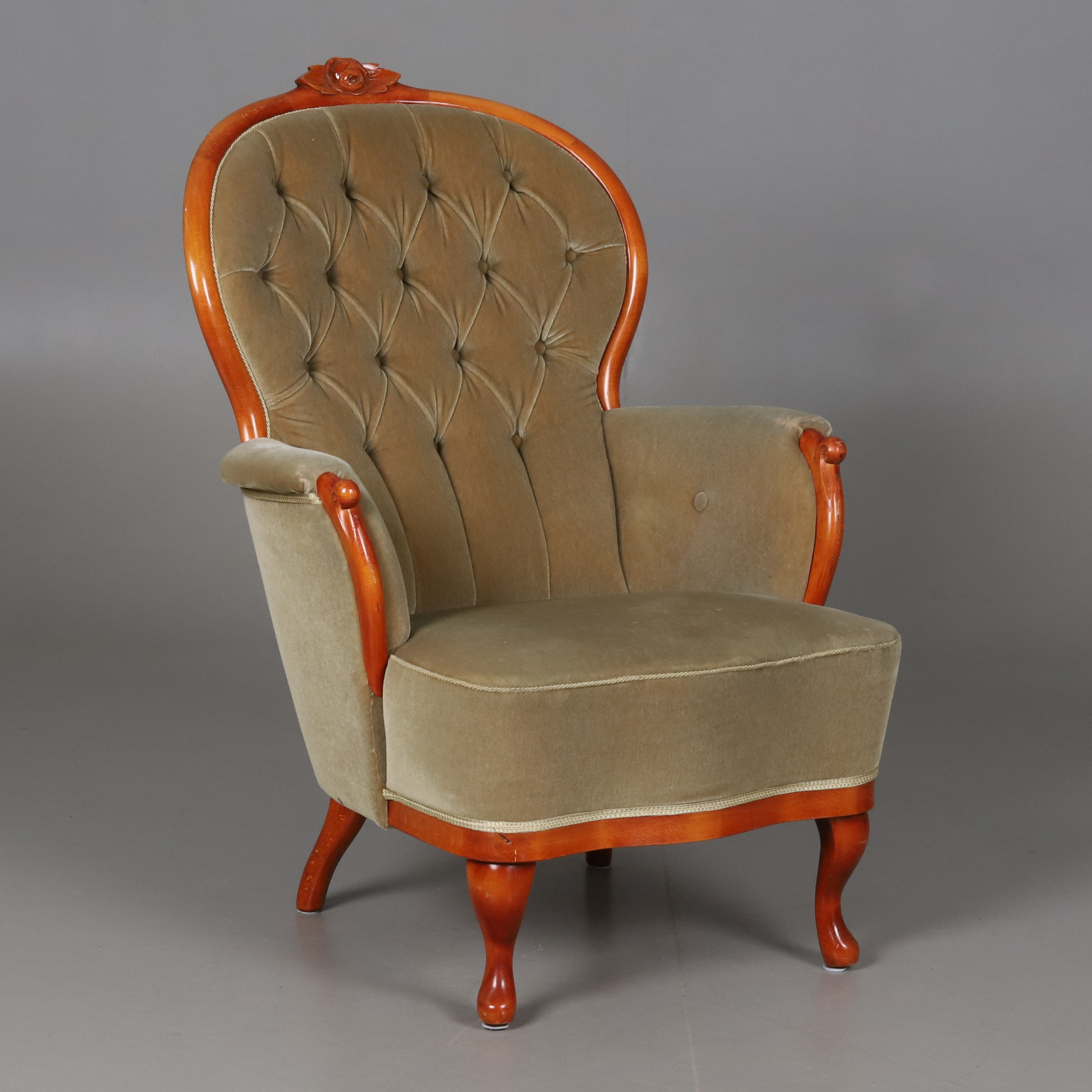 FÅTÖLJ, nyrokokostil, märkt S.M. Wincrantz Skövde.