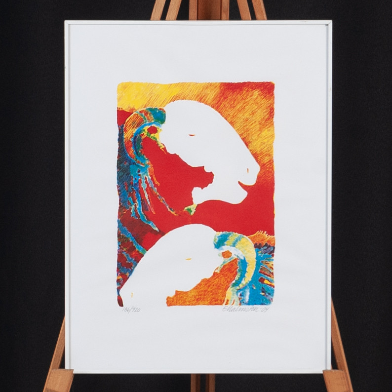 ELISABETH MALMSTEN. Färglitografi, signerad samt numrerad 186/720.