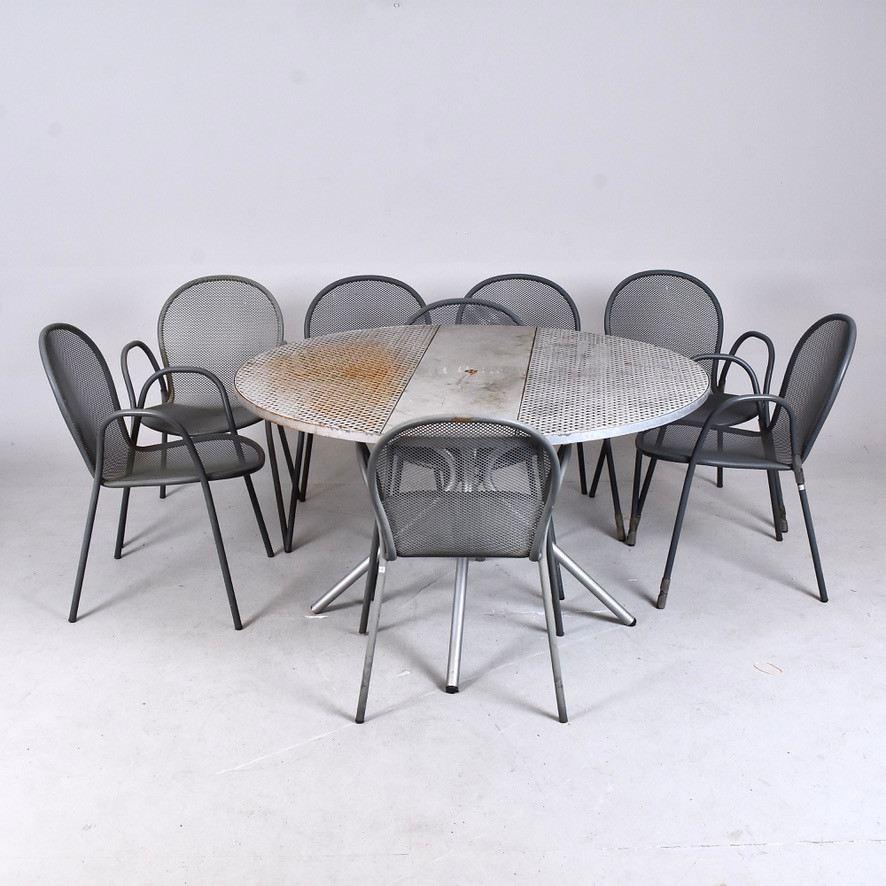 TRÄDGÅRDSGRUPP, 9 delar, metall, Emu, 1900-talets andra hälft.