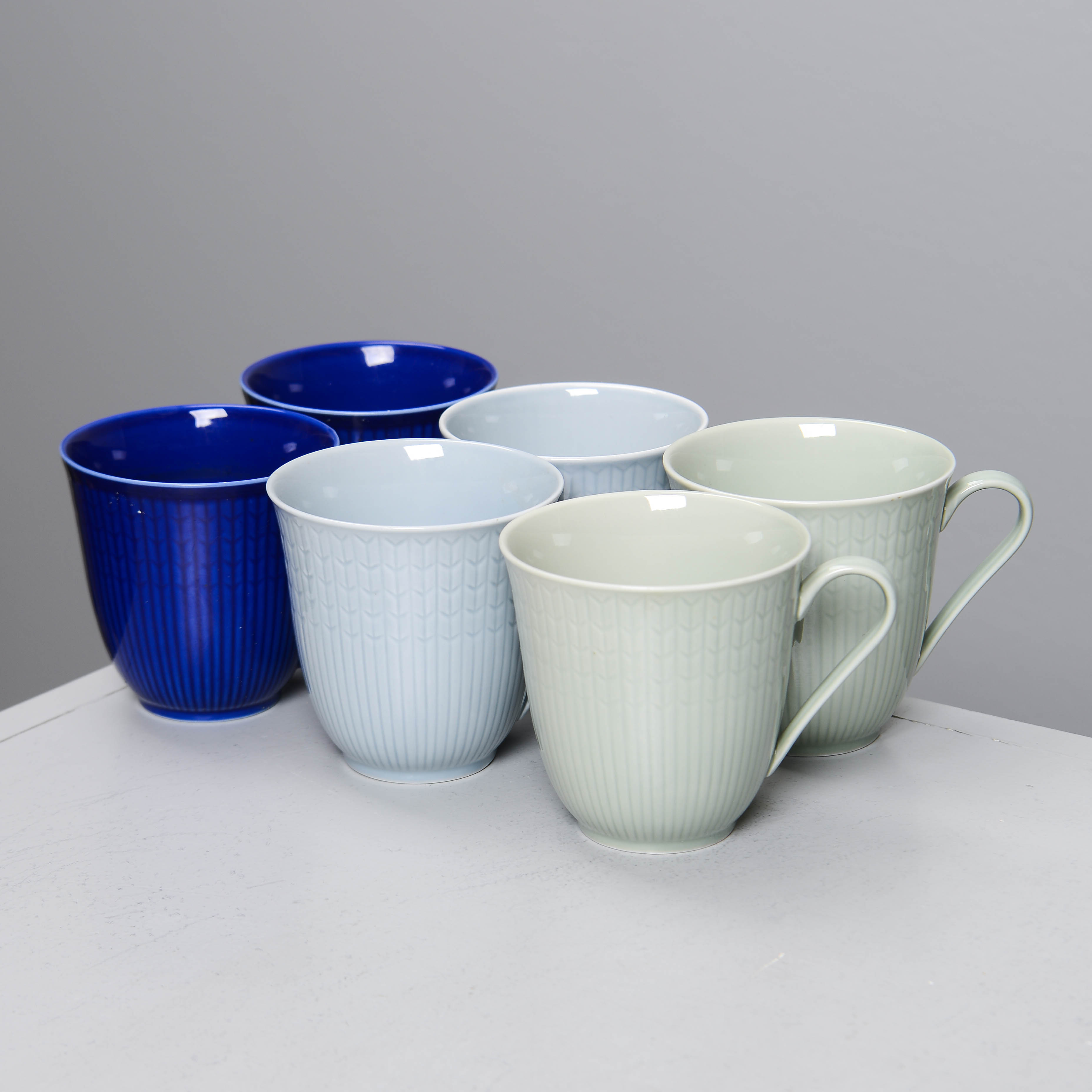 LOUISE ADELBORG. Kaffekoppar, 6 st, "Swedish Grace", Rörstrand.