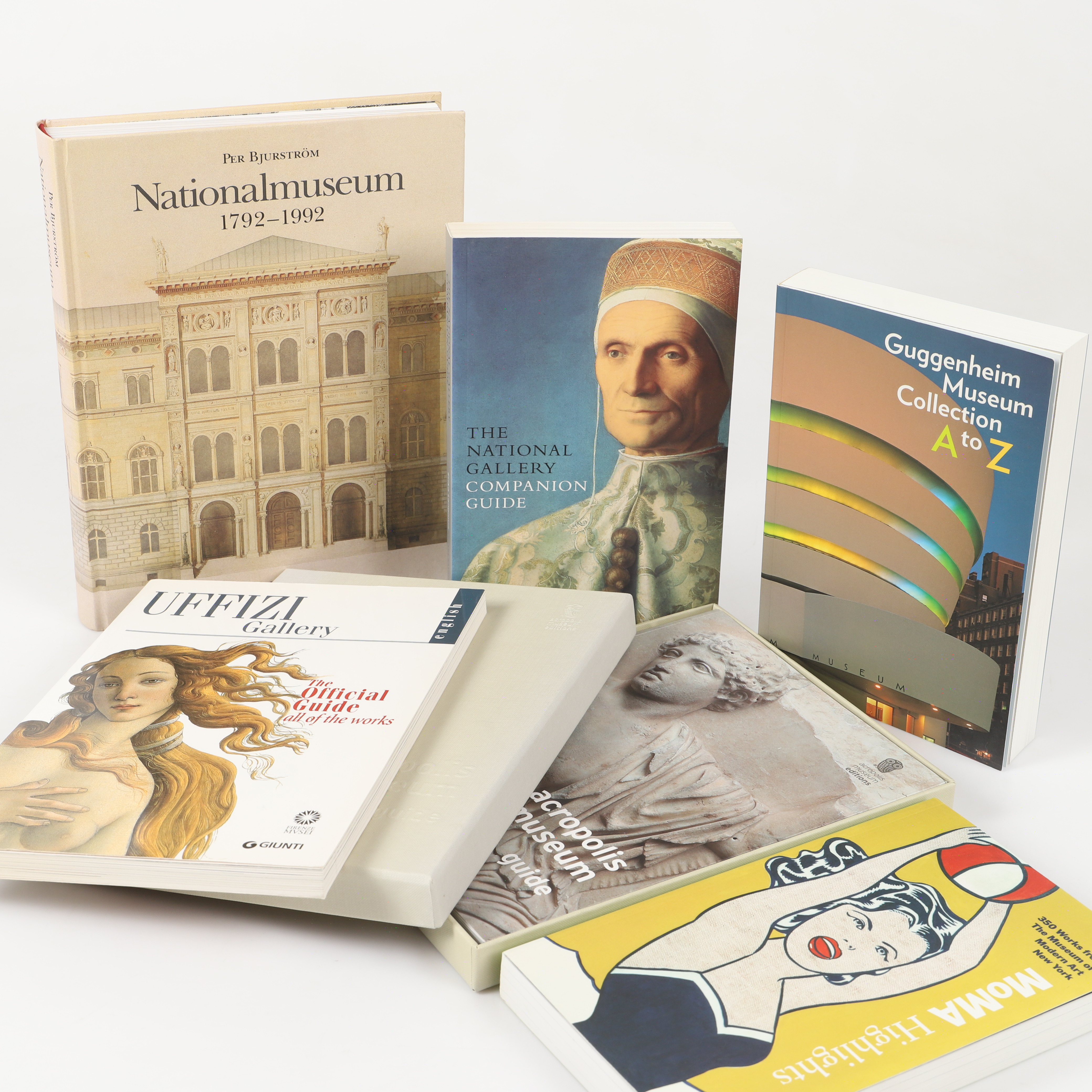 BÖCKER, 6 stycken museiguider, bl. a. MoMA och Guggenheim.