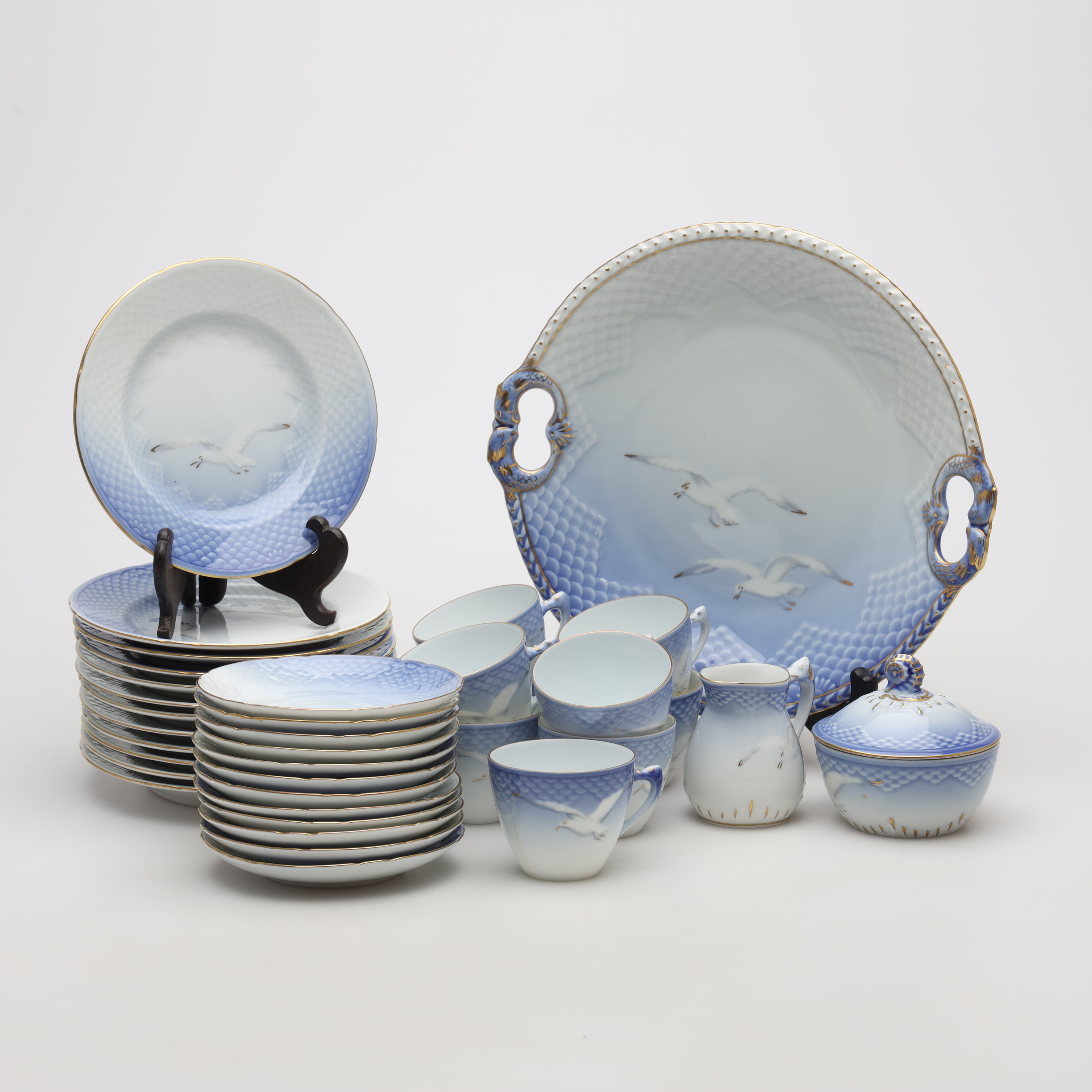 KAFFESERVIS, 36 delar, "Måsen", Bing & Grøndahl.