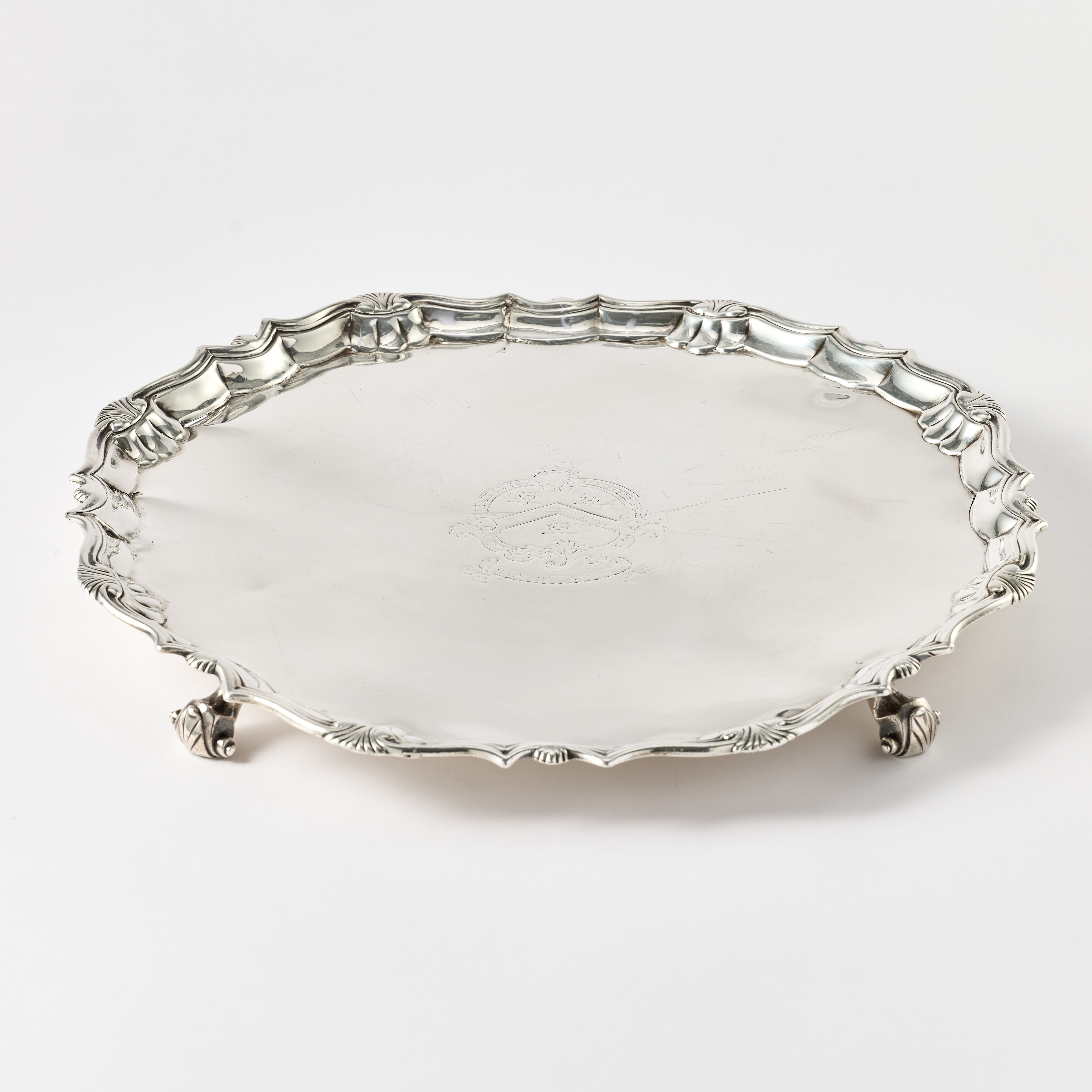 ROBERT ABERCROMBY. Salver, silver, London 1742.