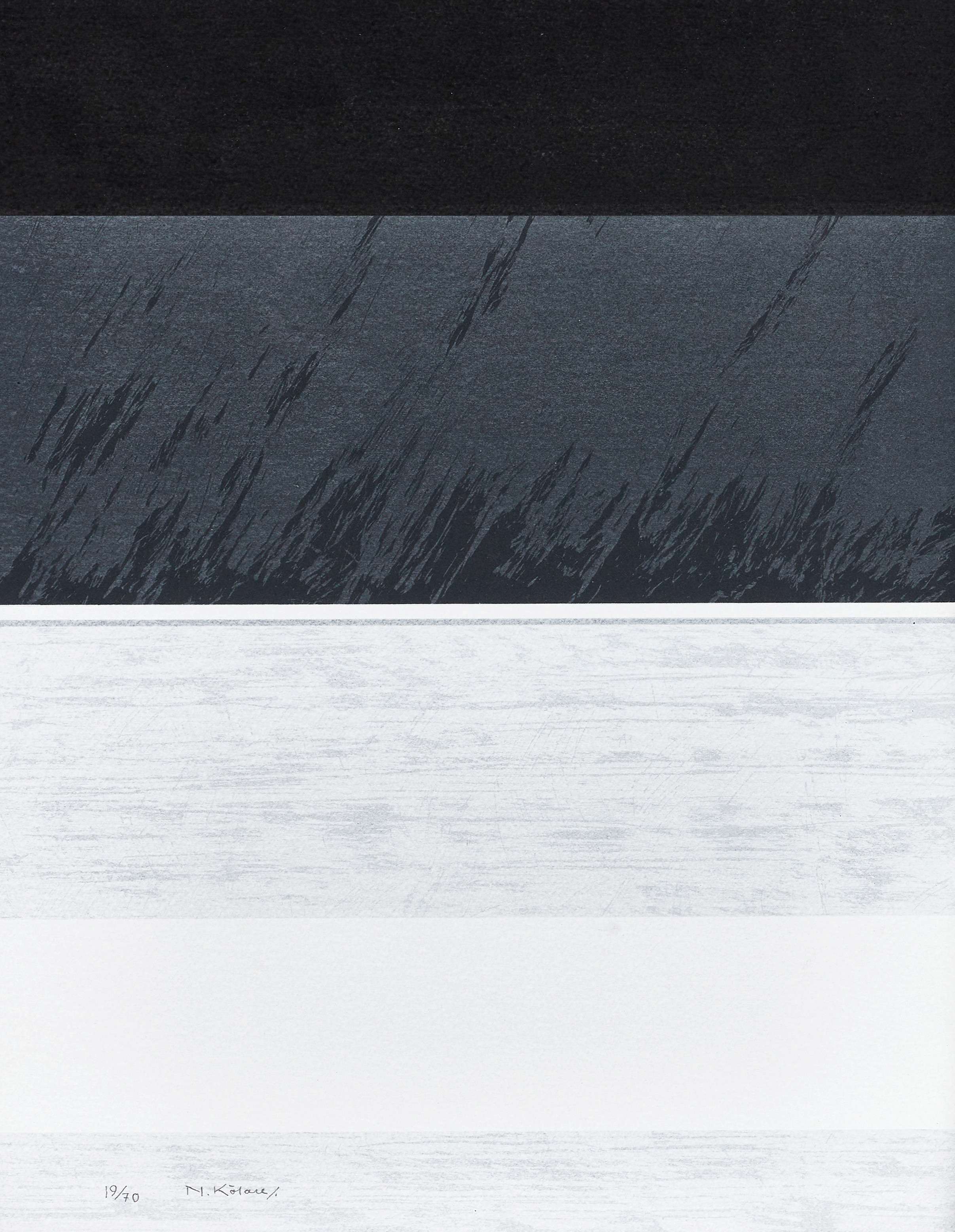 NILS KÖLARE (1930-2007). Komposition, signerad och numrerad N.Kölare 19/70, serigrafi.