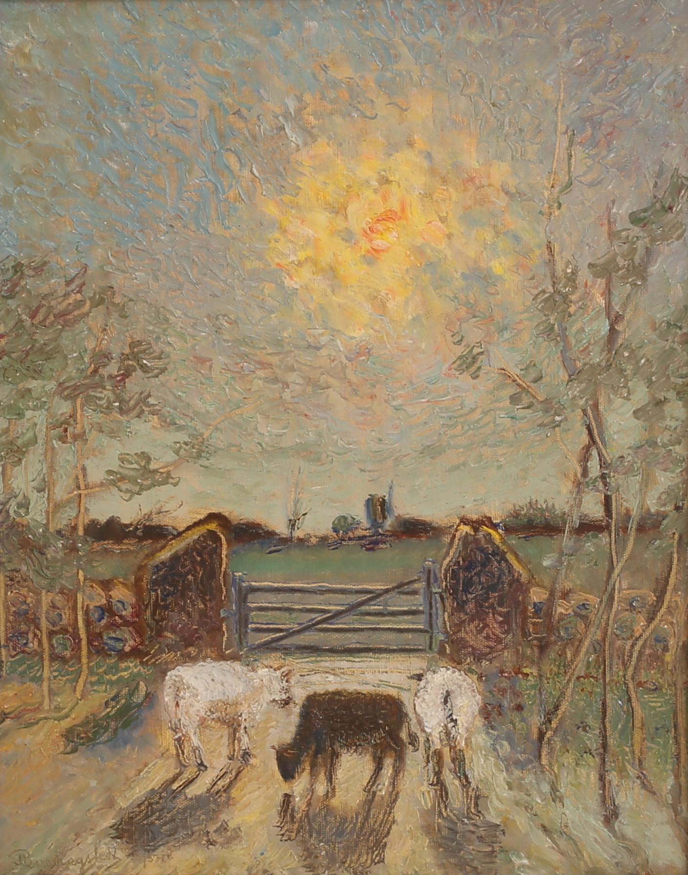 RENÉ HAGSTEDT. Olja på duk, signerad.