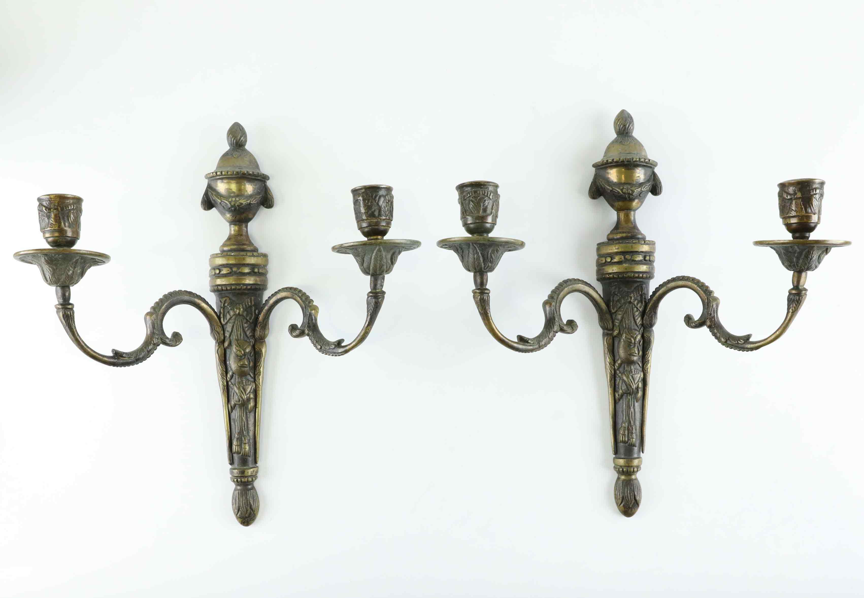 APPLIQUER, ett par, empirstil, 1900-tal.