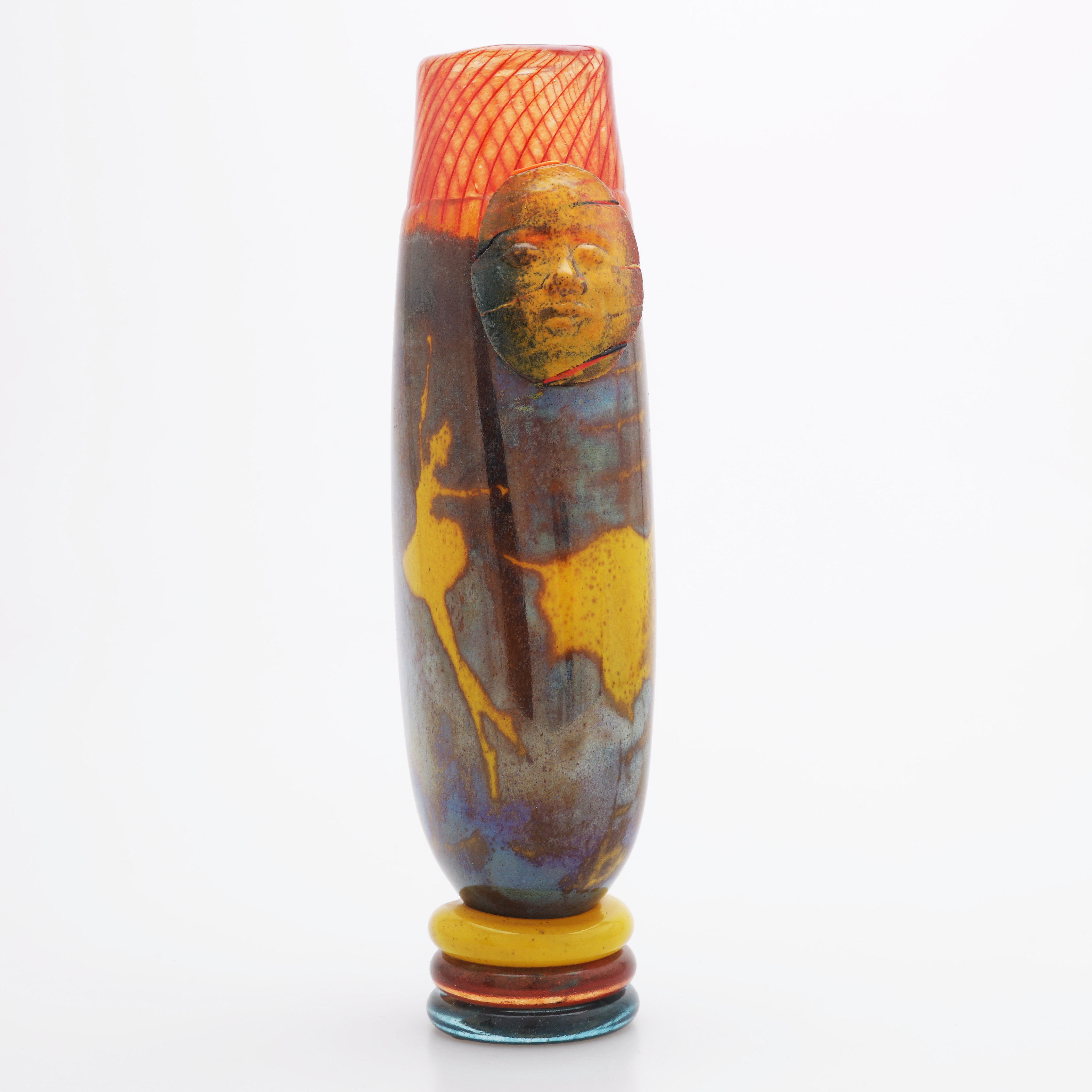KJELL ENGMAN. Vas, unik, glas, Kosta Boda, signerad.