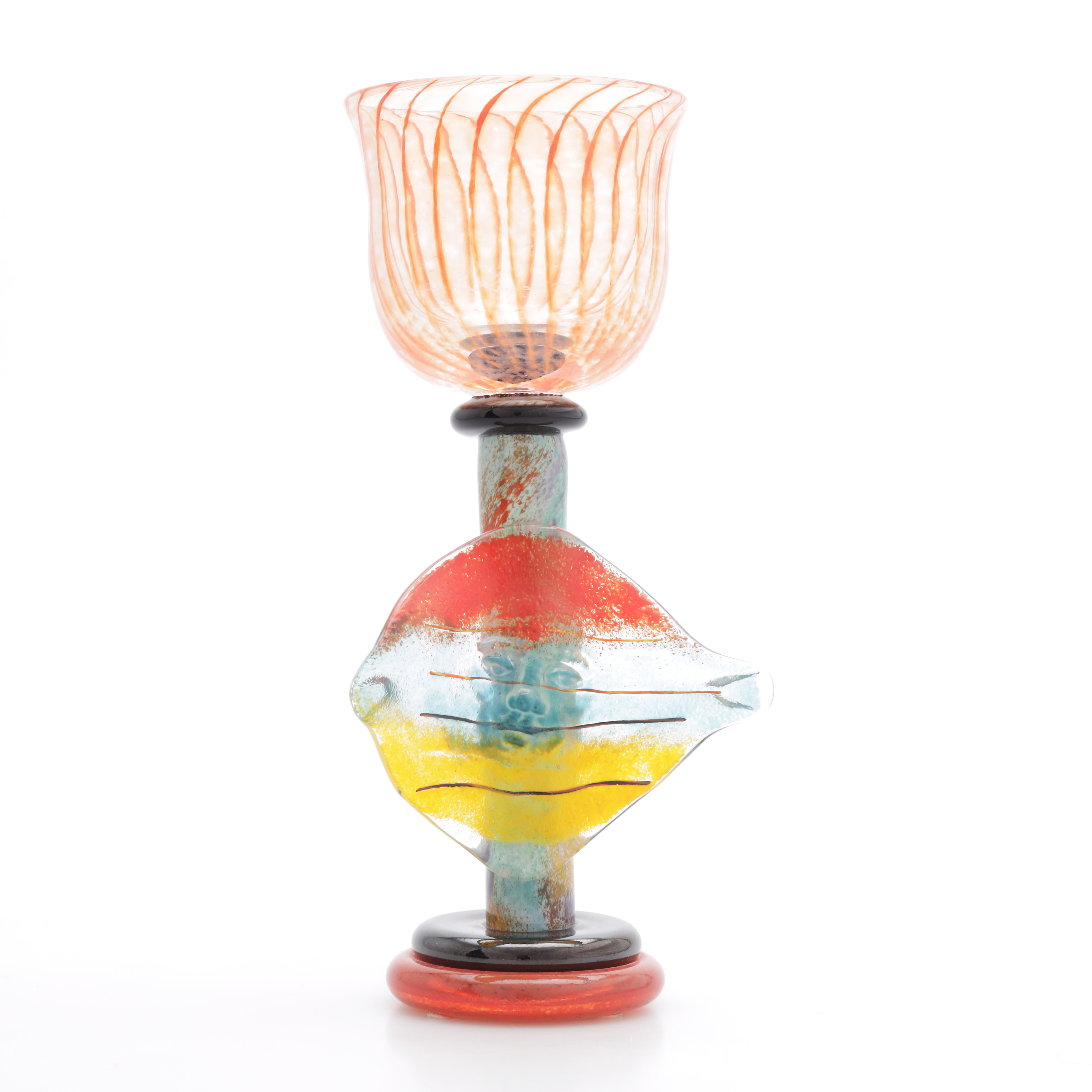 KJELL ENGMAN. Pokalvas, glas, Kosta Boda, signerad.