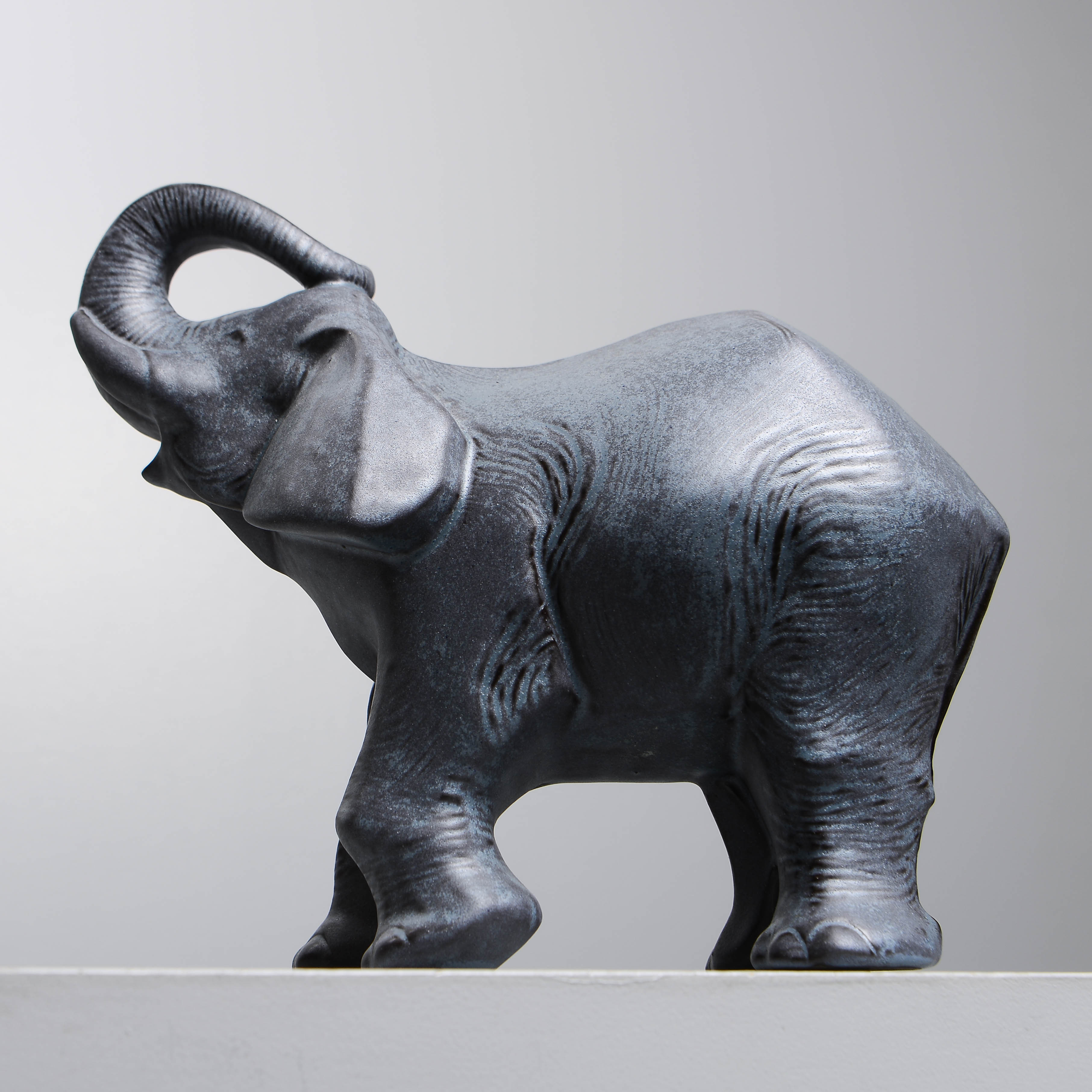 GÖRAN ANDERSSON. Figurin, elefant, modell 8023G, Upsala-Ekeby, 1968-70.