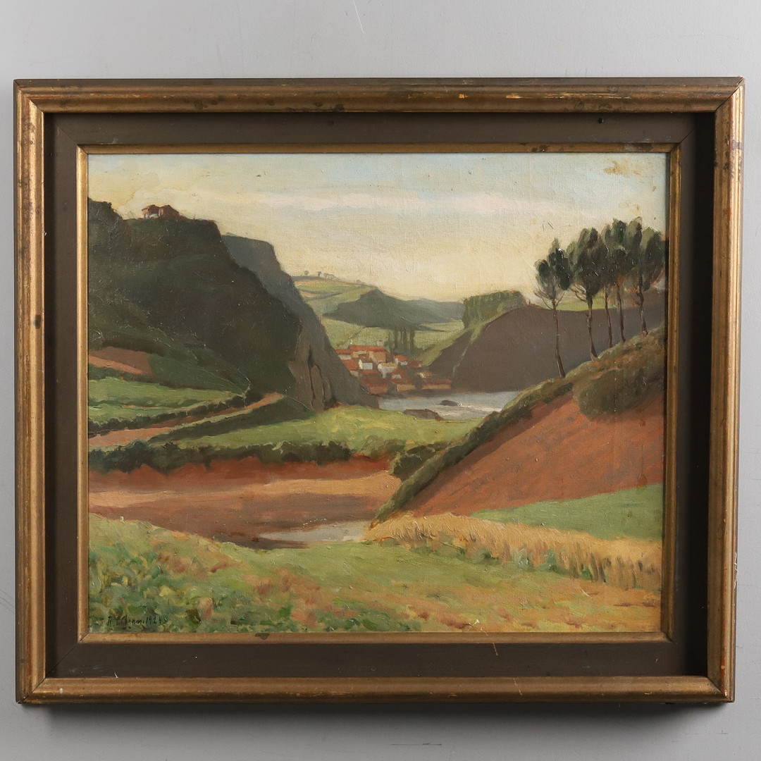 OIDENTIFIERAD KONSTNÄR. OLJA PÅ DUK, signerad & daterad -1924.