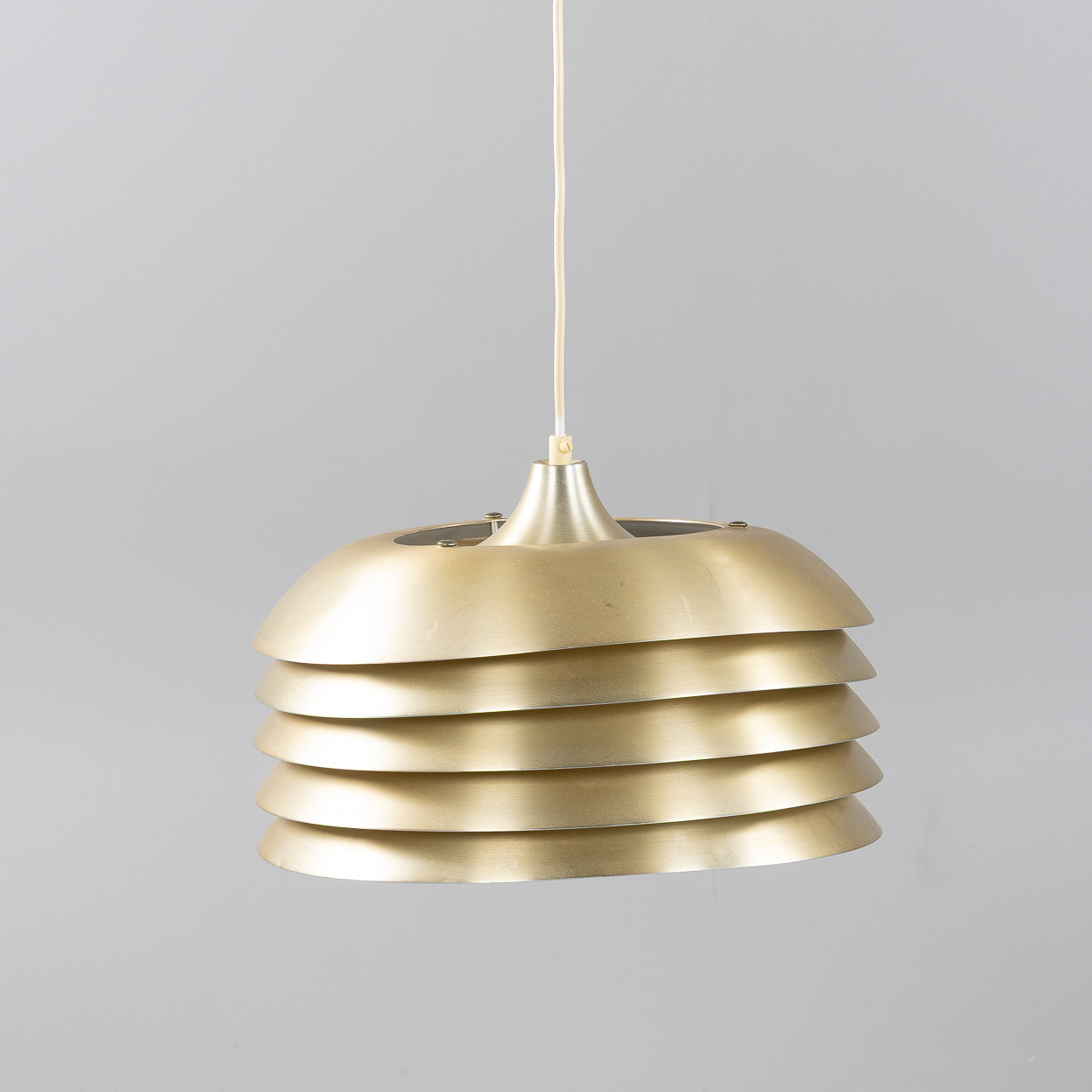 HANS-AGNE JAKOBSSON. Taklampa, "Lamingo" (T-742), aluminium, Markaryd, 1960/70-tal.