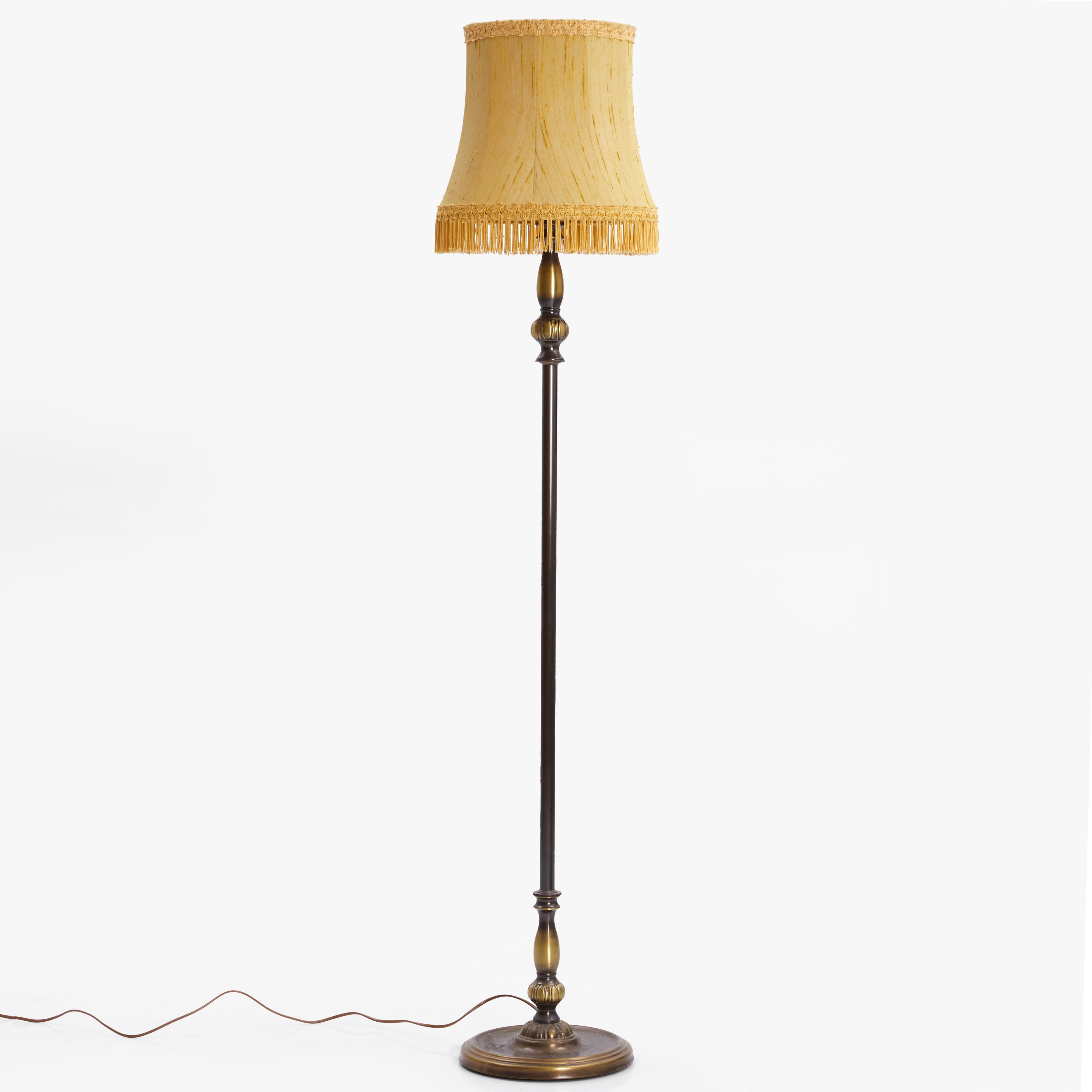 GOLVLAMPA, mässingsfot, Möllersarmaturfabrik.