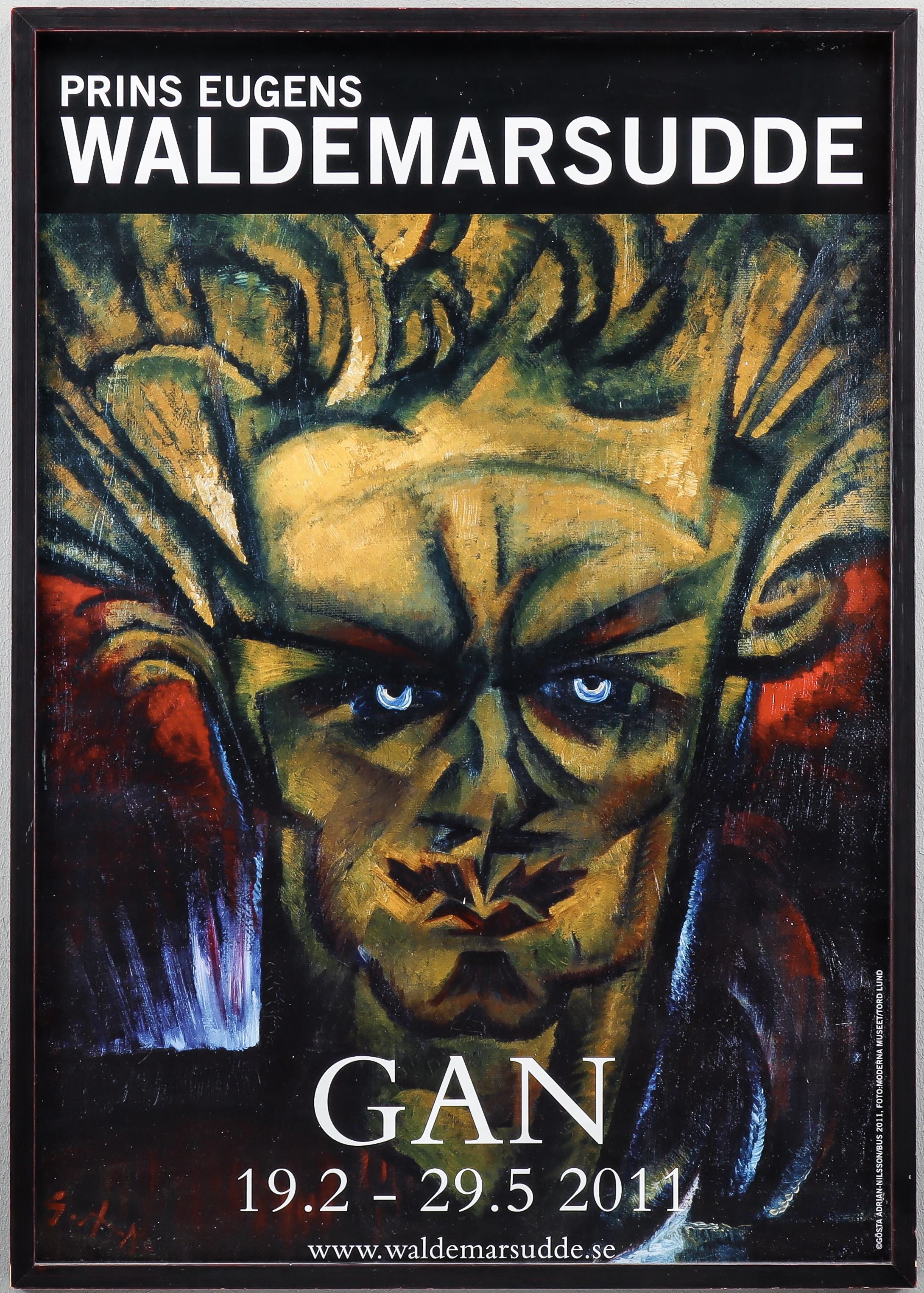 UTSTÄLLNINGSAFFISCH Waldemarsudde, GAN 19.2 - 29.5 2011.