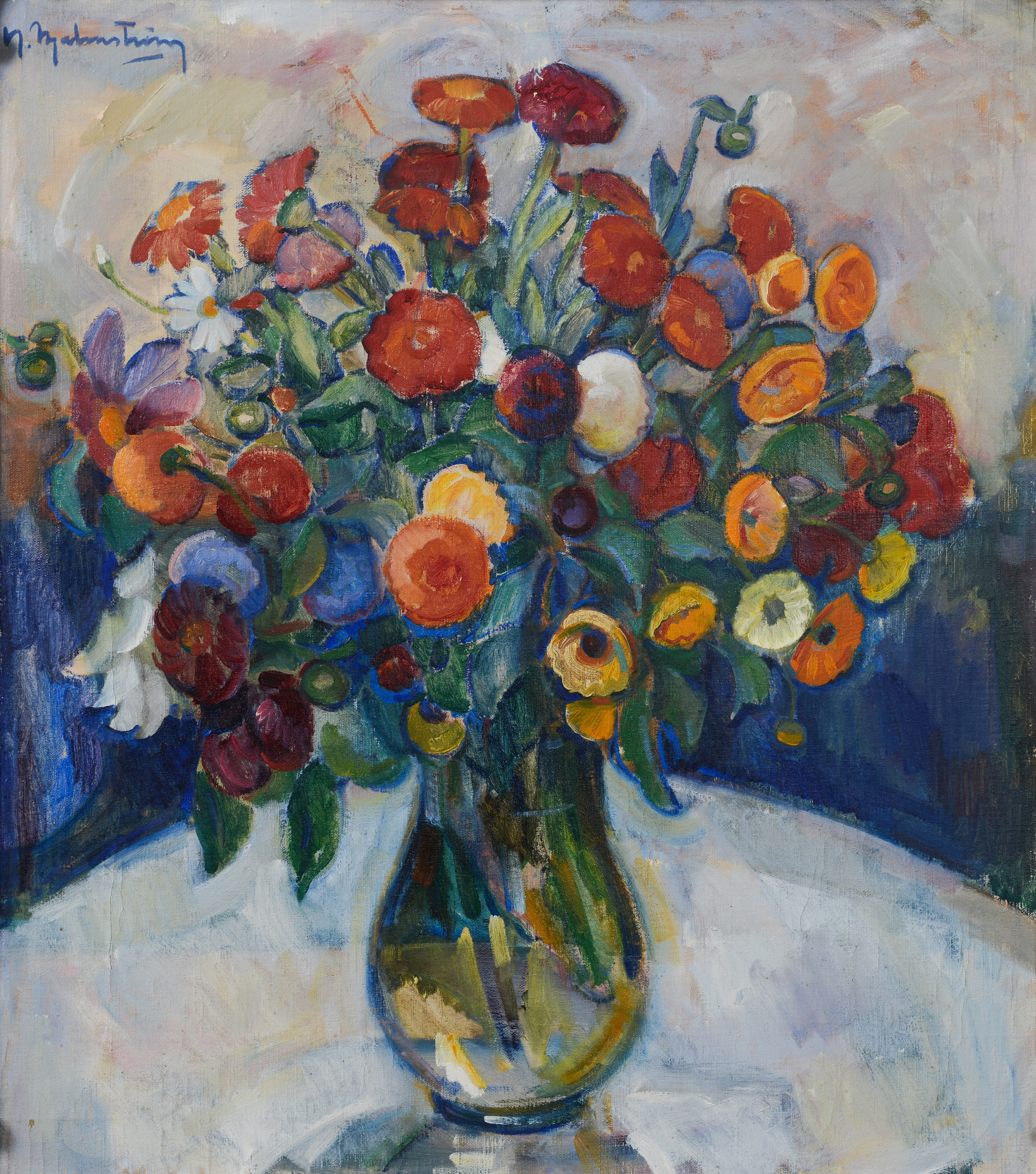 HENNING MALMSTRÖM. Stilleben, olja på duk, signerad.