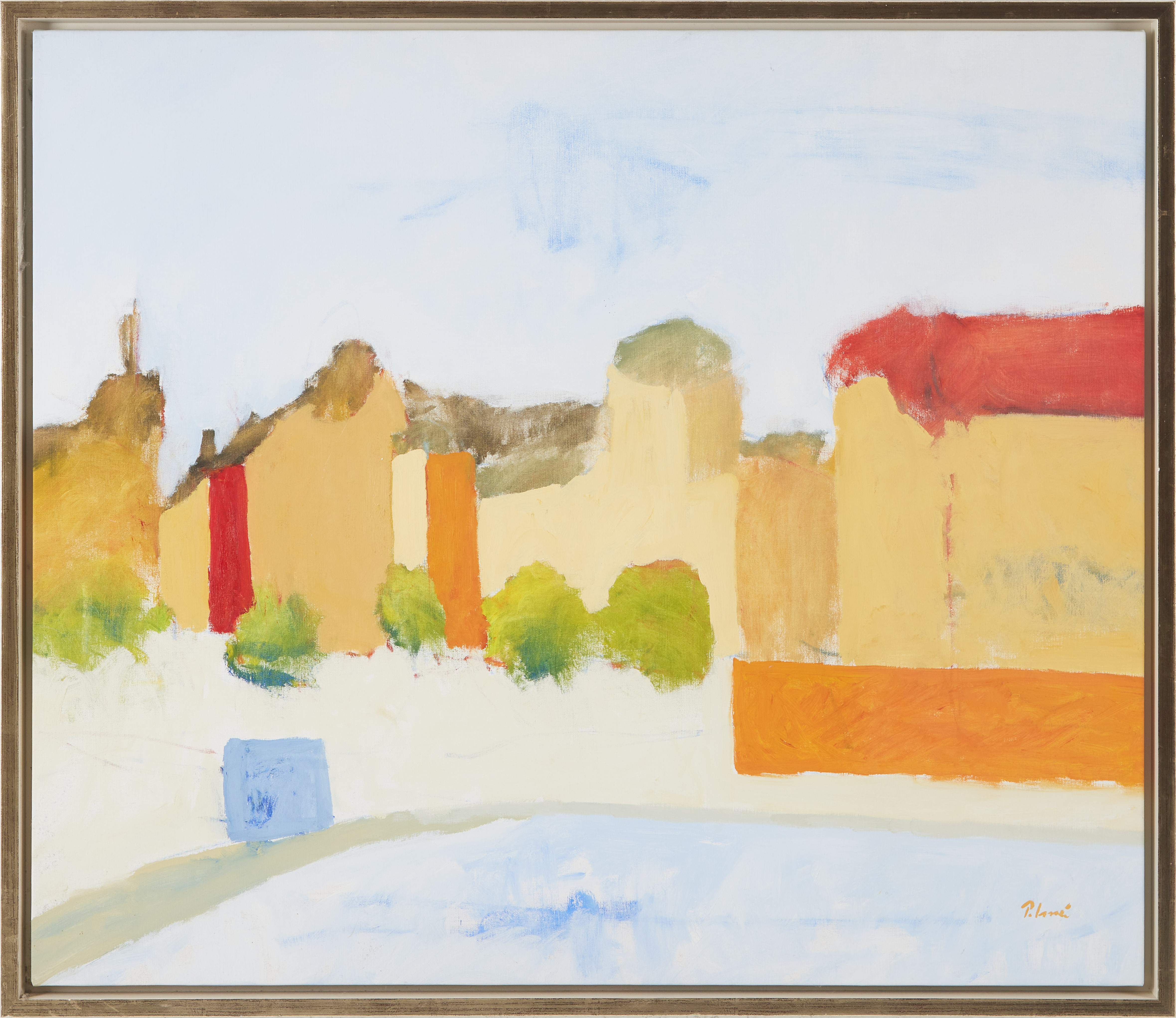 ANDERS PALMÉR. Stockholmsmotiv, olja på duk, signerad Palmér.