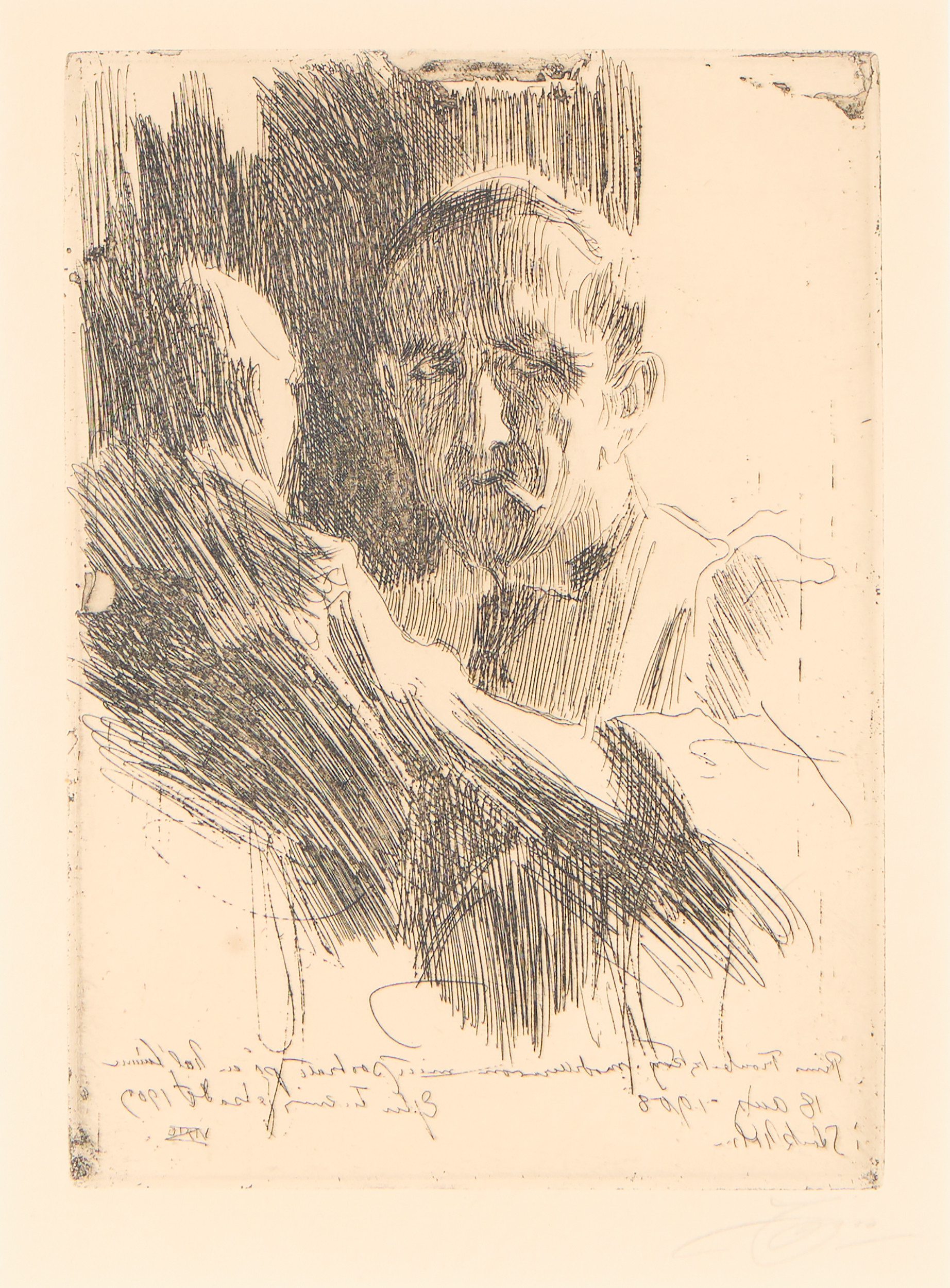 ANDERS ZORN. "Prins Paul Troubetzkoy II", 1909.