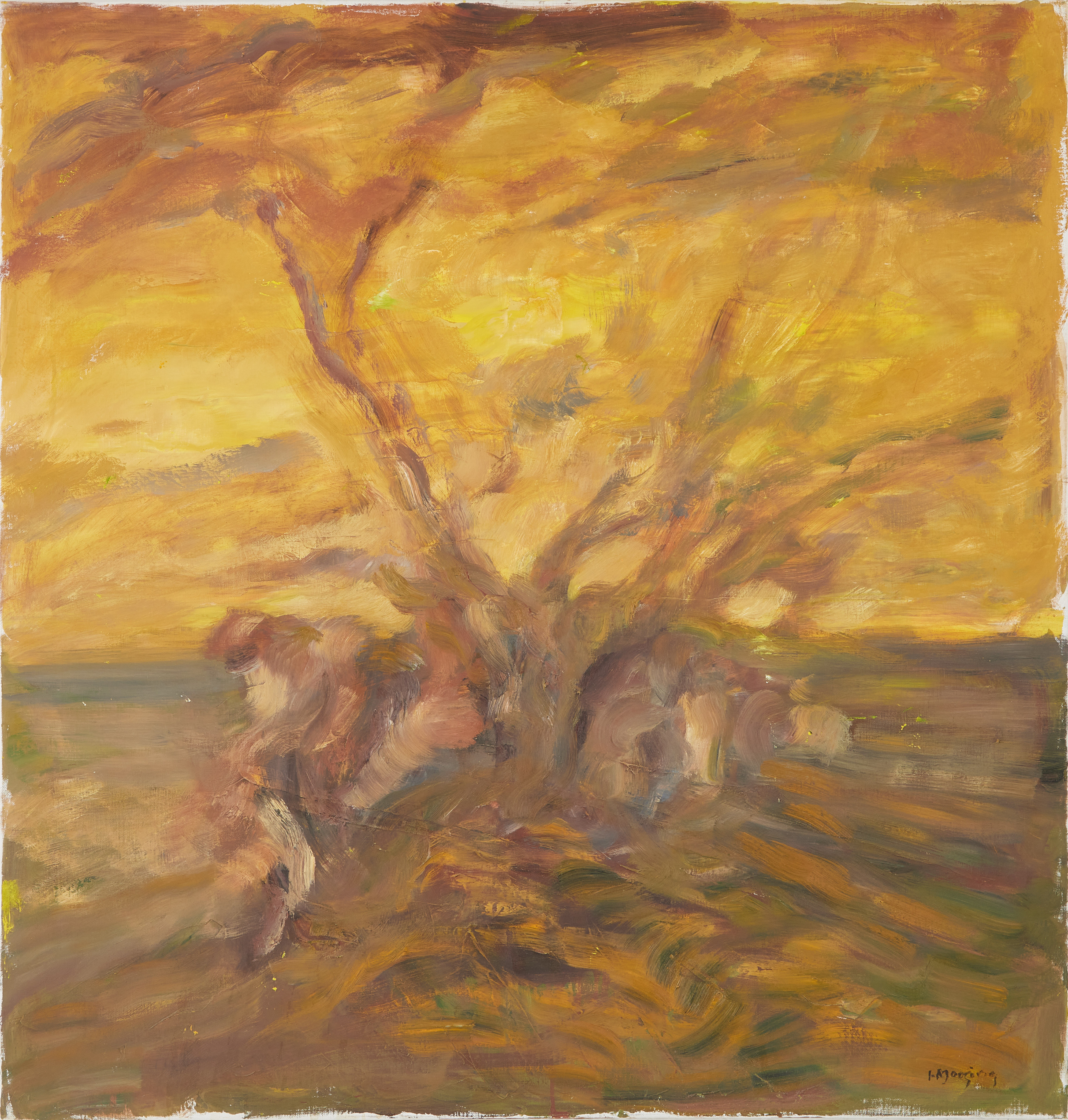 IVAR MORSING. "Senhöst", olja på duk, signerad.