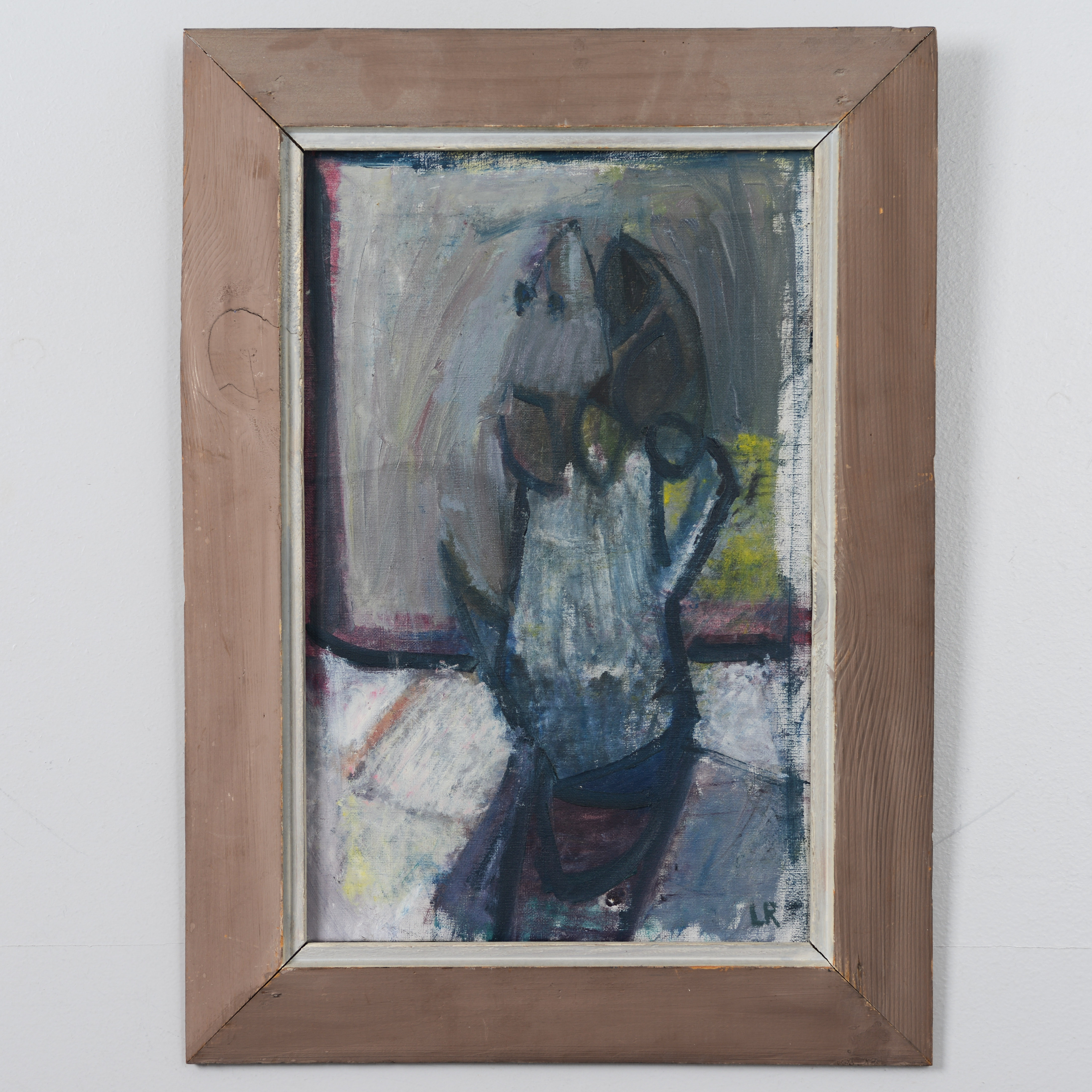 LILLEMOR RUDOLF-HALL. "Kanna", olja på duk, signerad.