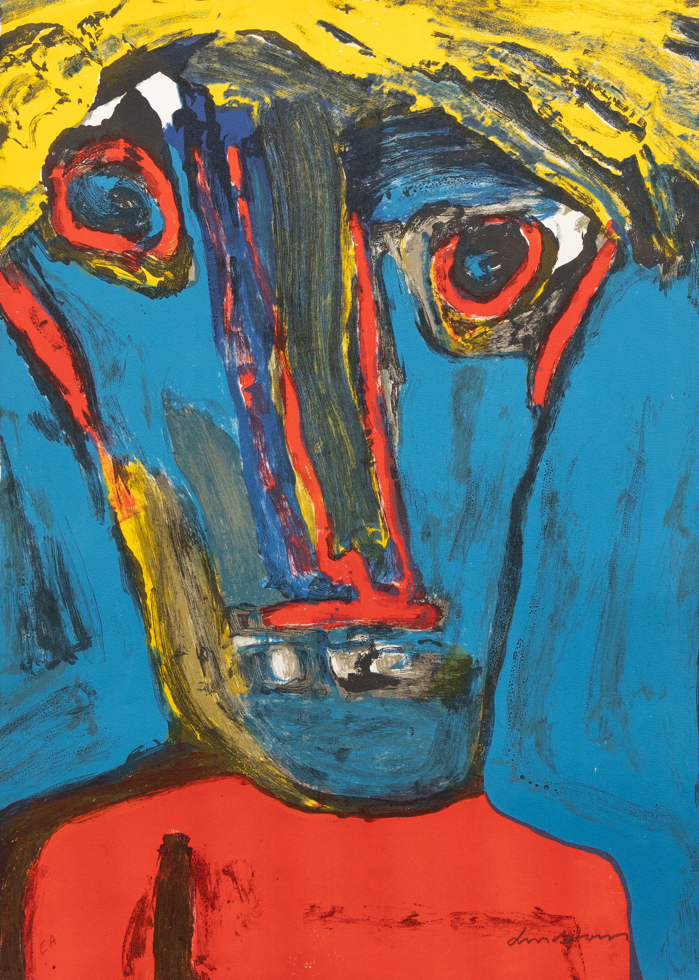 BENGT LINDSTRÖM. "Fyra väderstrecken - Norr", litogreafi nr EA, signerad.