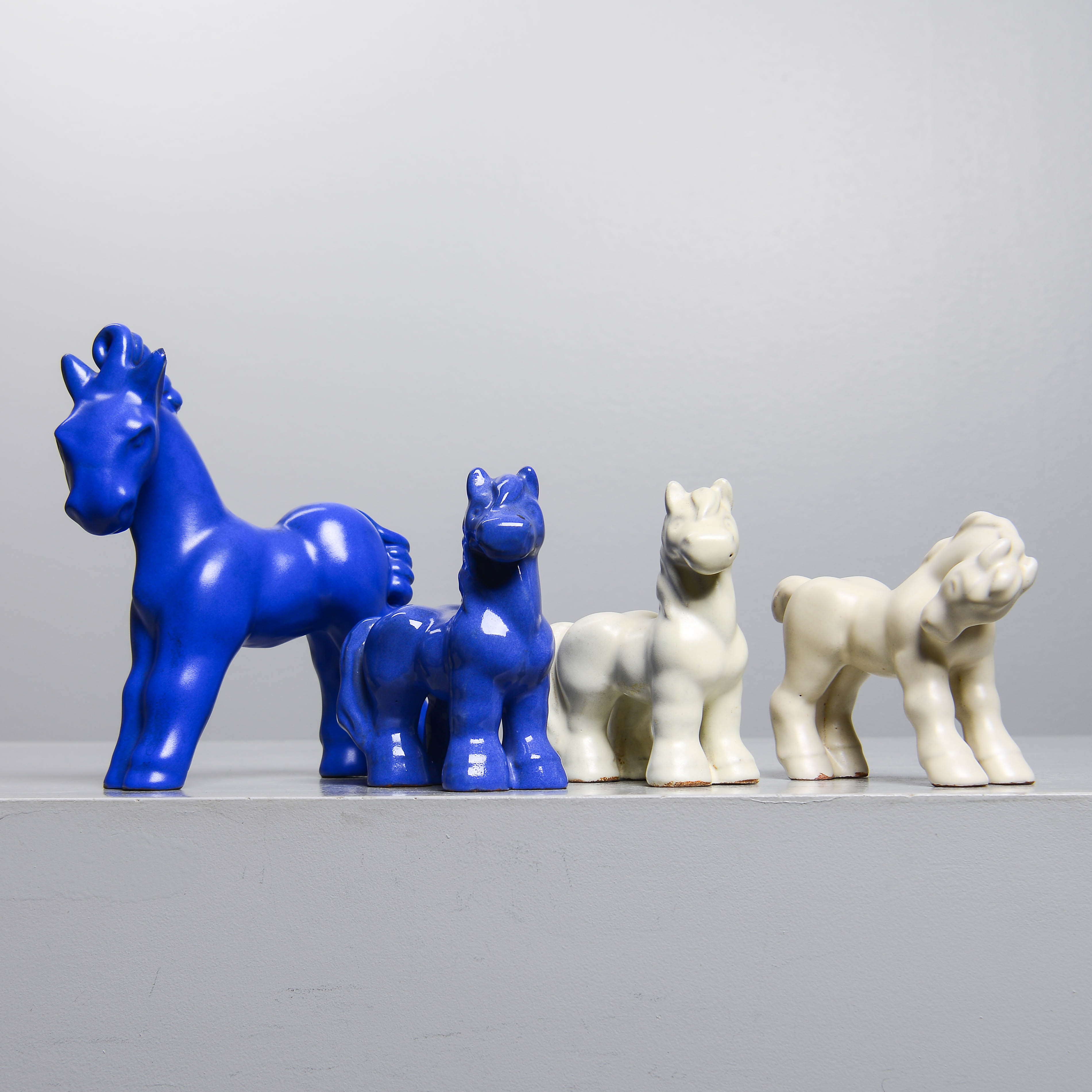 FIGURINER, hästar, 4 st, Upsala-Ekeby, 1944-53.