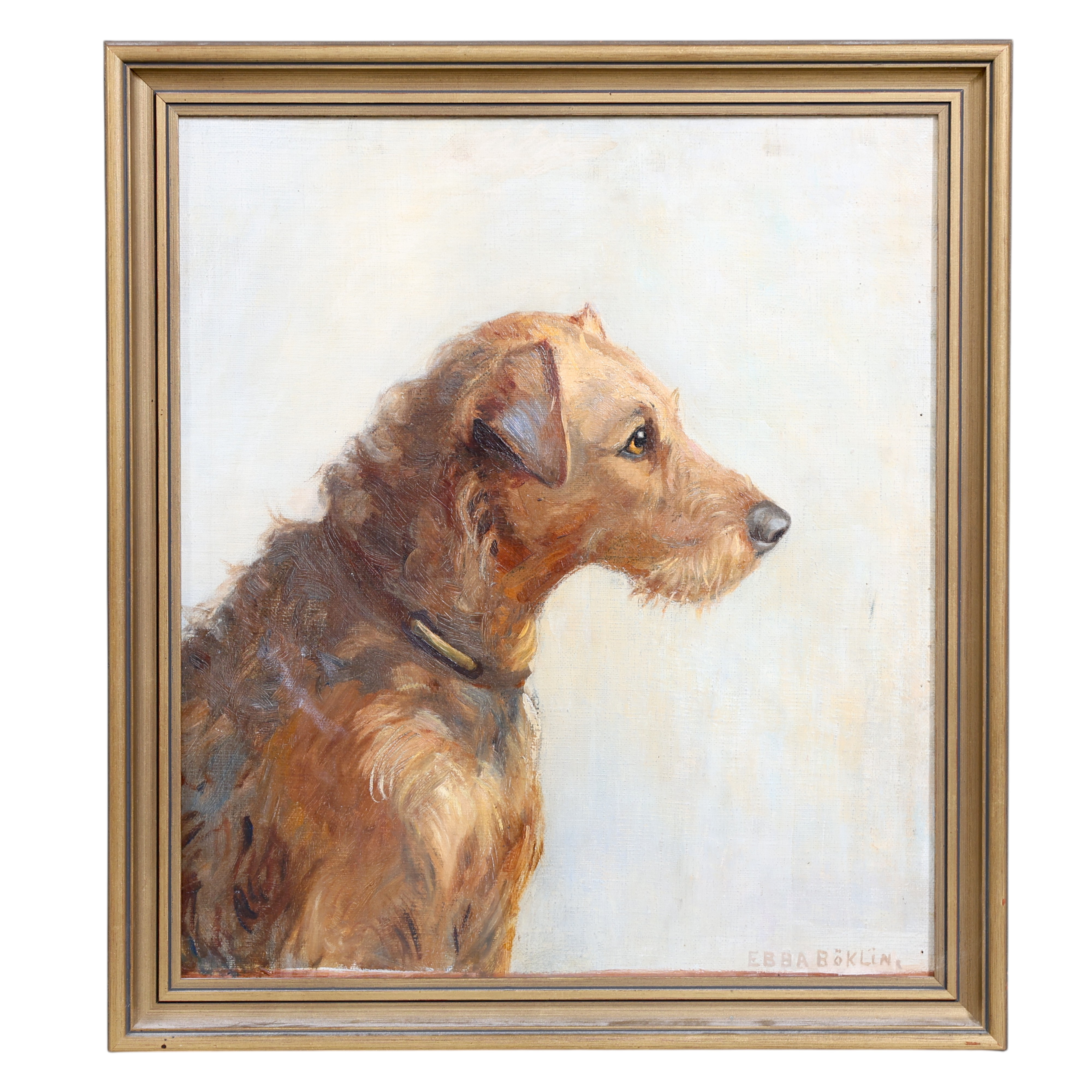 EBBA BÖKLIN. TILLSKRIVEN. "Kitty", olja på duk, signerad.