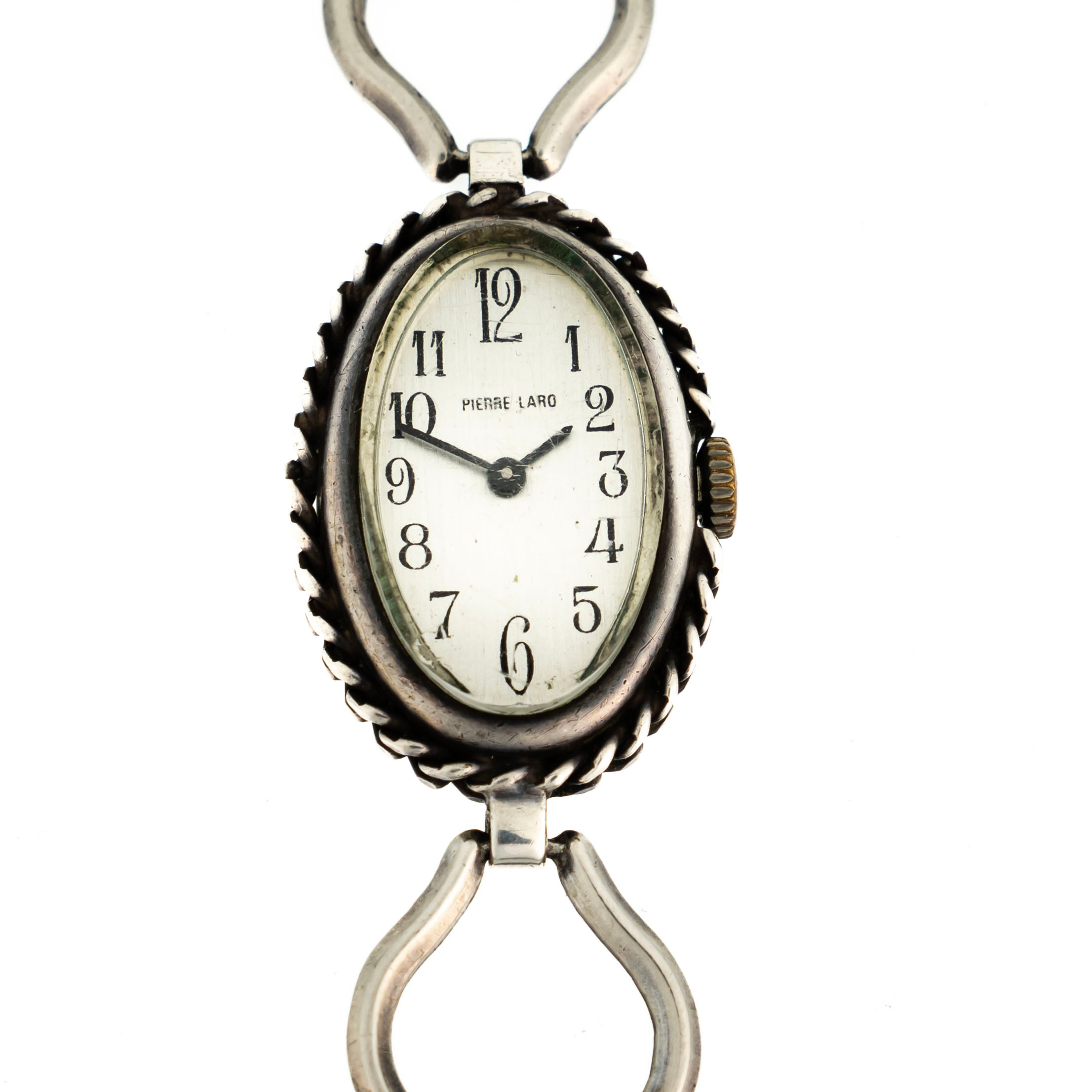 PIERRE LARO. Armbandsur / Damur, Silver 1900-tal.