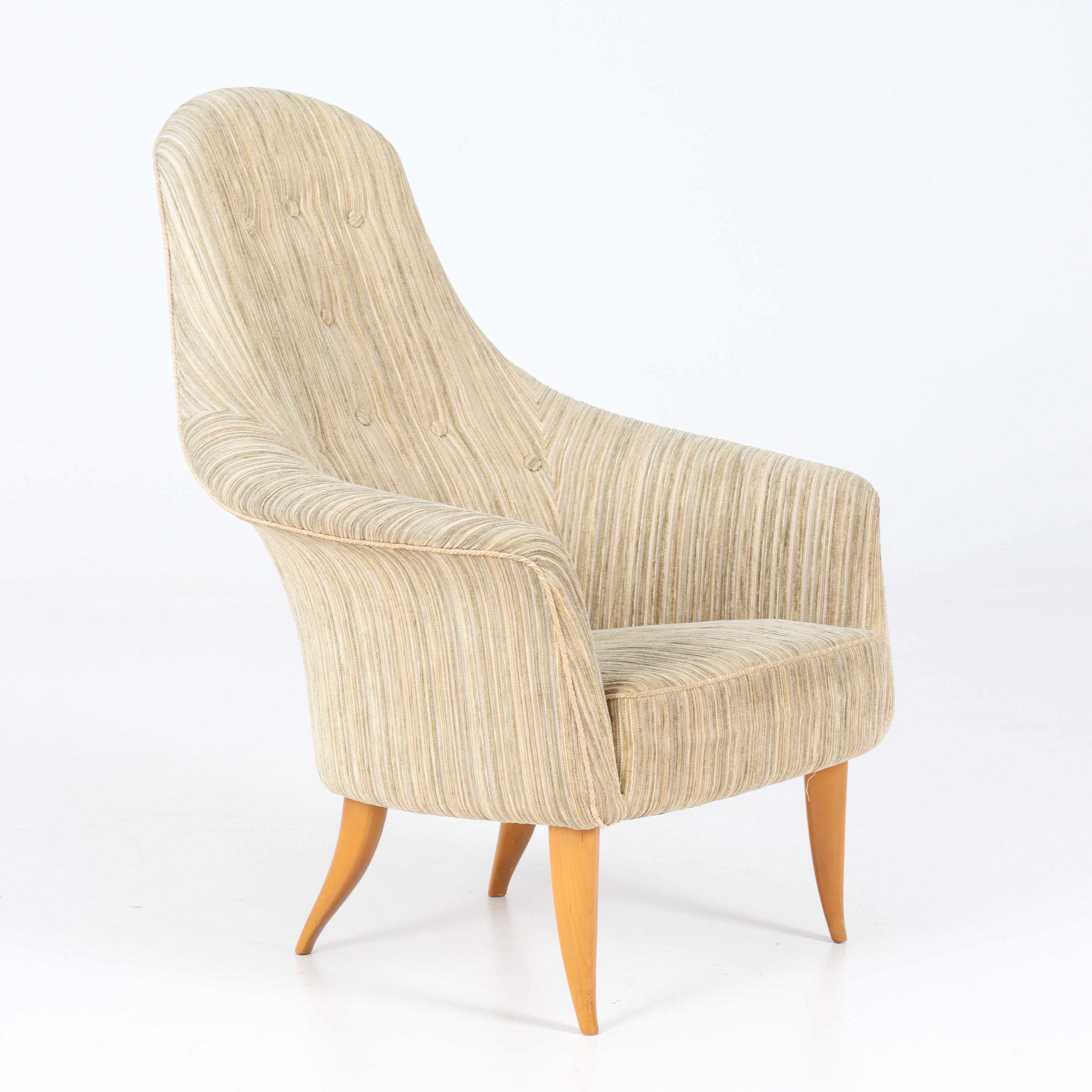 KERSTIN HÖRLIN-HOLMQUIST. Fåtölj, "Stora Adam", ur serien Paradiset, NK:s Triva-serie, Nordiska kompaniet, 1900-talets mitt.